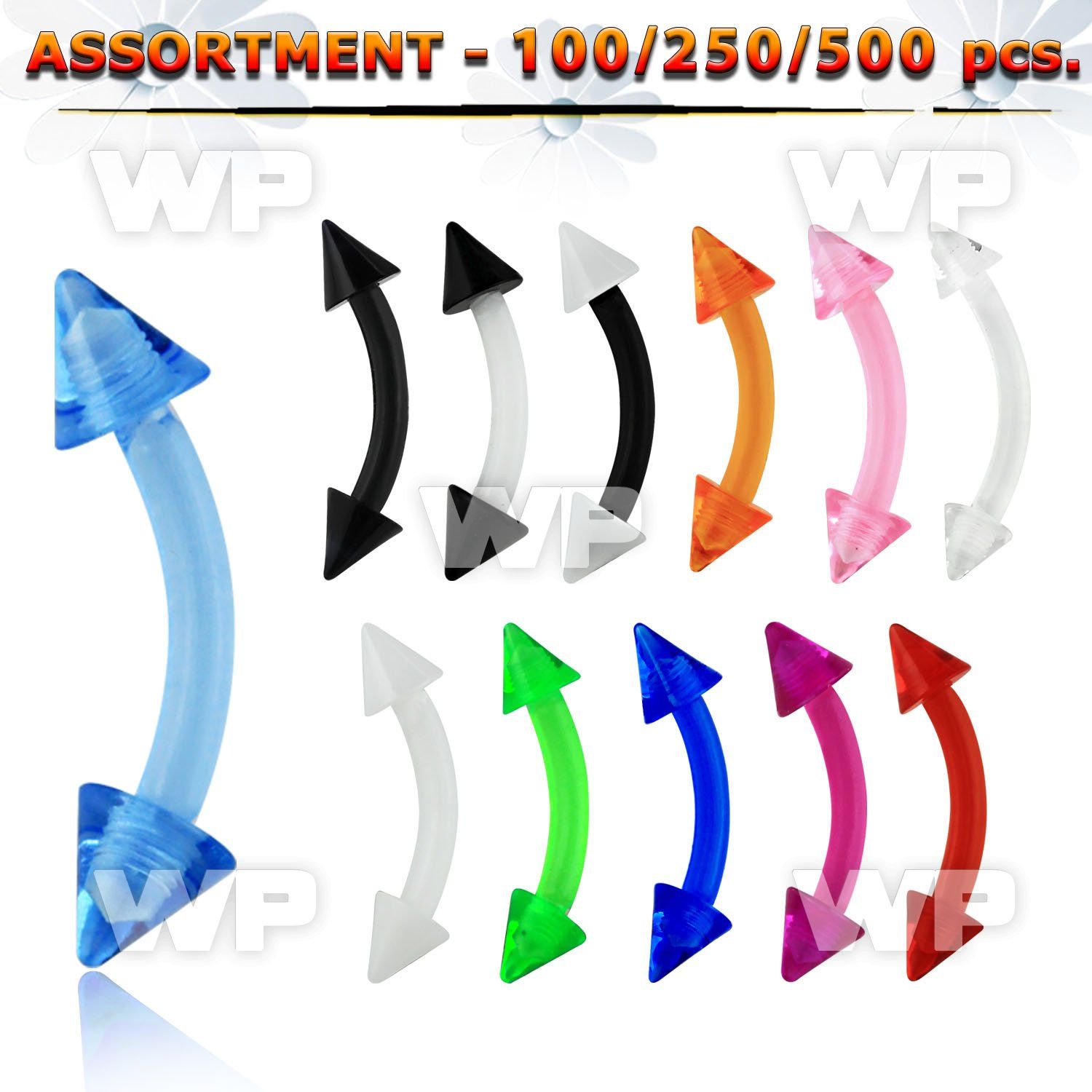 4b2esk acrylic uv micro bananas 1 2mm 3mm acrylic uv cones leng eyebrow piercing