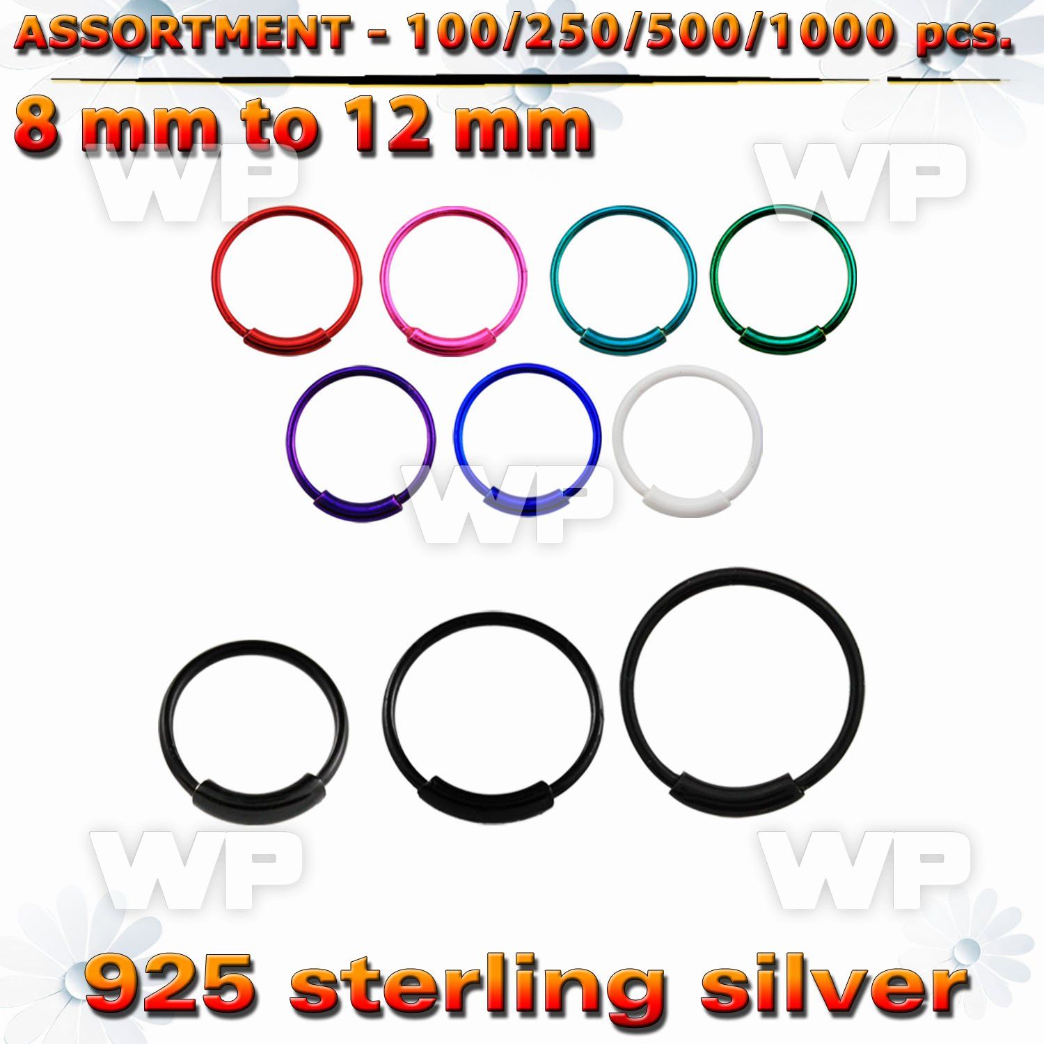 4b2k9z color plated silver 925 endless nose rings nose piercing