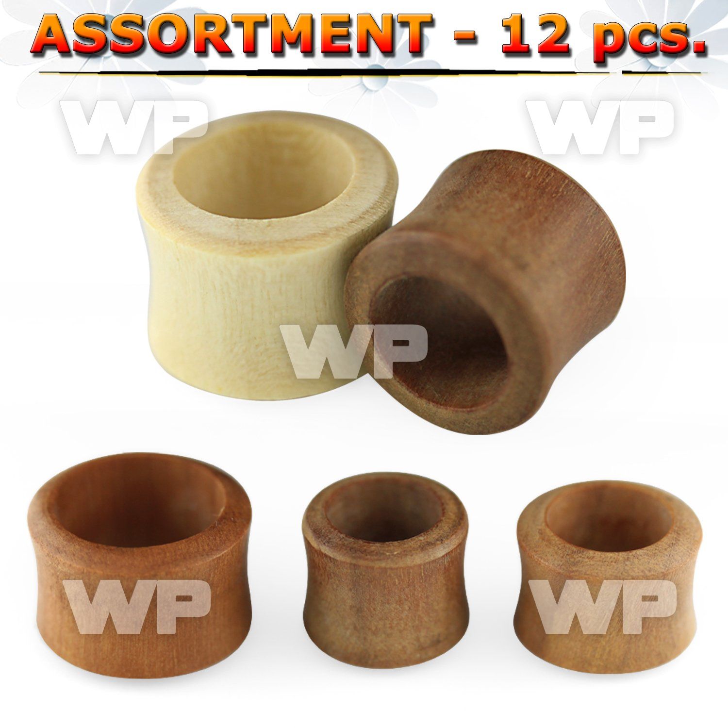 4b2kes double flared crocodile teak wood flesh tunnels ear lobe piercing