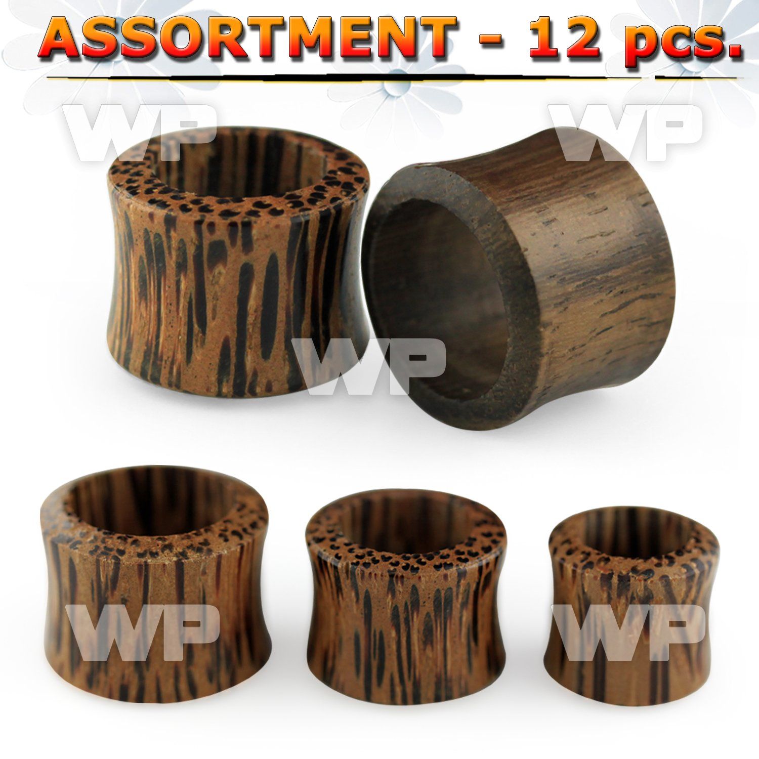 4b2key double flared coconut sono wood flesh tunnels ear lobe piercing