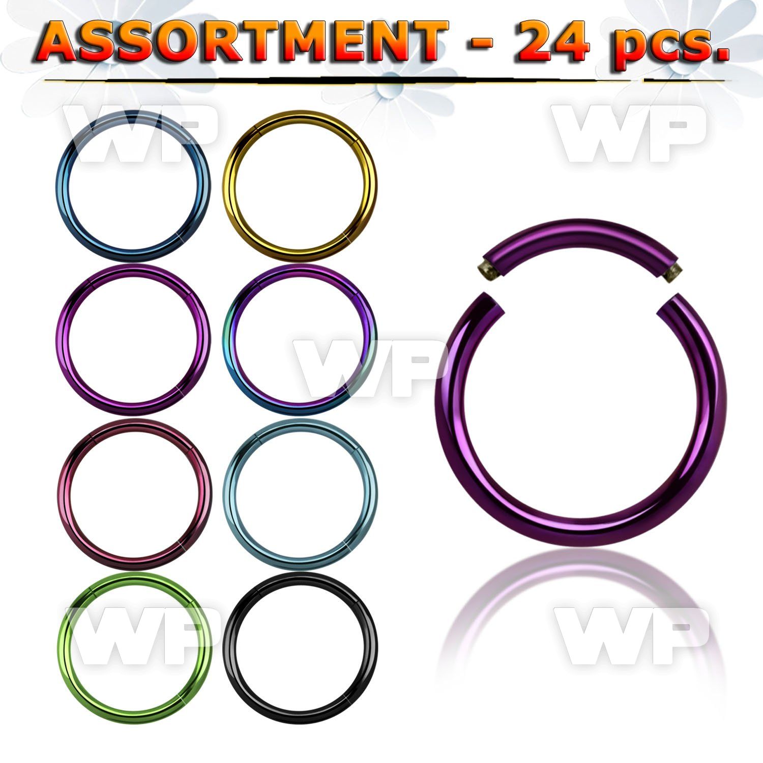 4b2kkk4 of ion plated surgical steel segment ring s 1 2mm ear lobe piercing