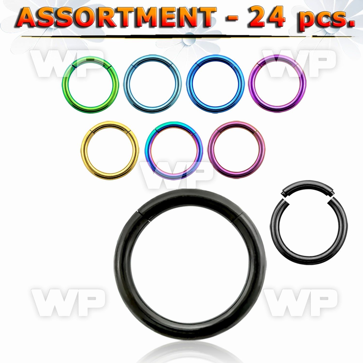4b2kkk6 of ion plated surgical steel segment ring 1 6mm ear lobe piercing