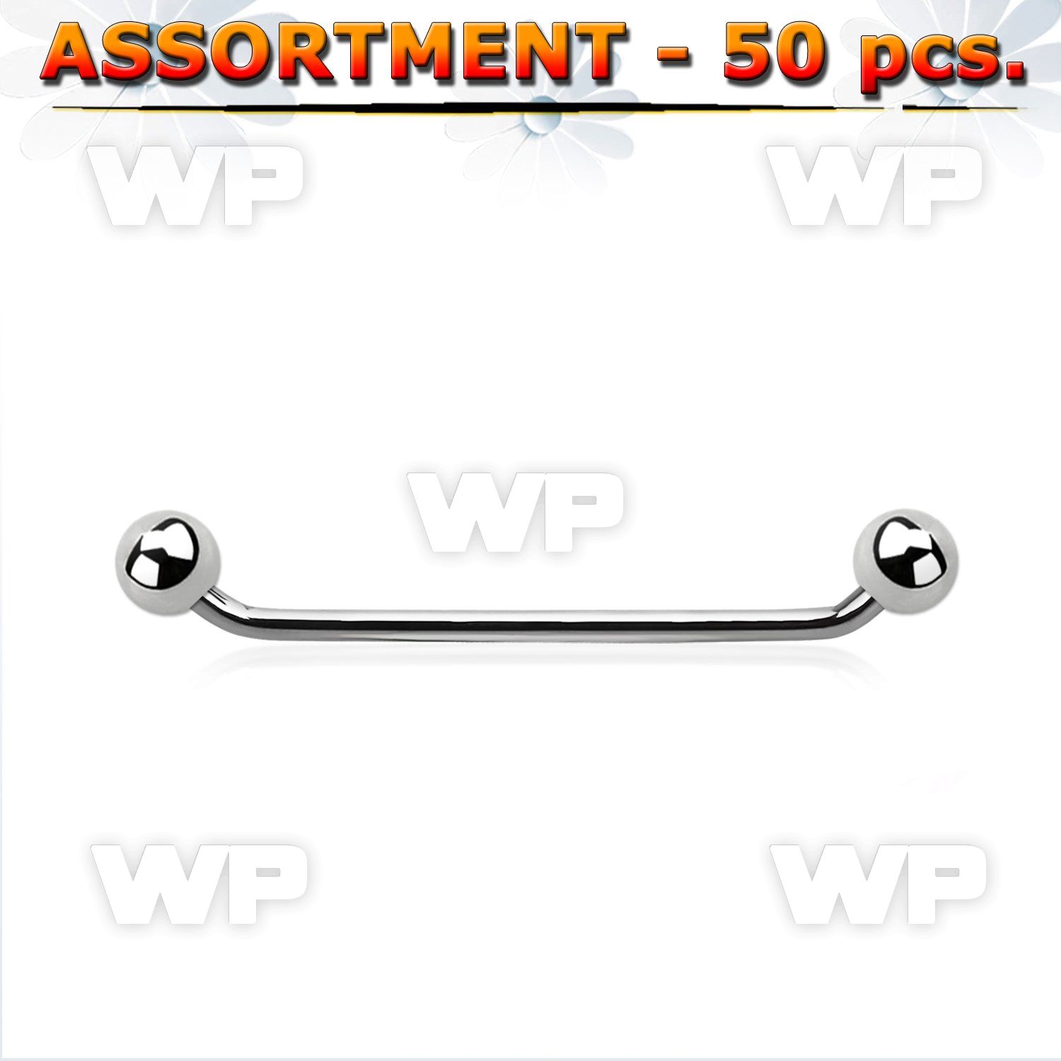 4b2kky of surface barbells 1 6mm 45 degree angle two 5mm ball surface piercing