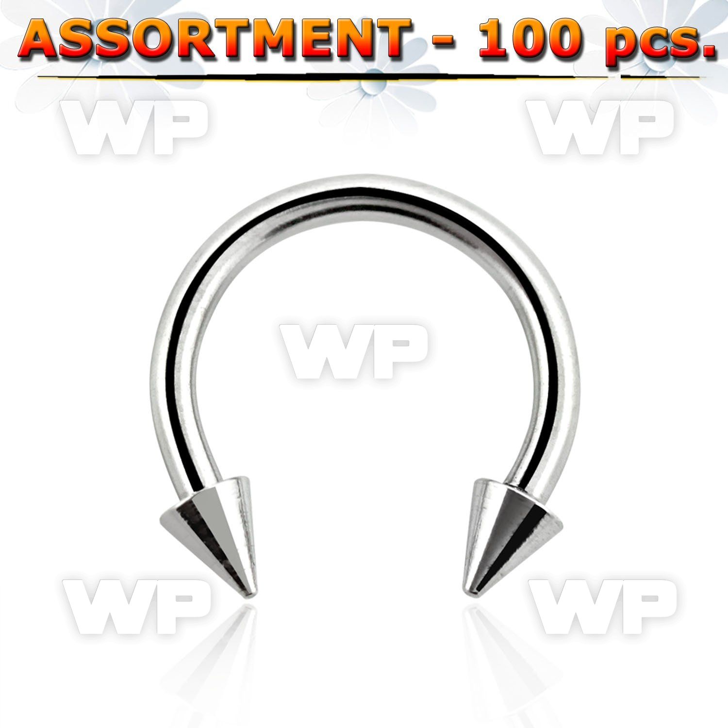 4b2kz4 surgical steel eyebrow cbr horseshoes 1 2mm 2 5mm cones belly piercing