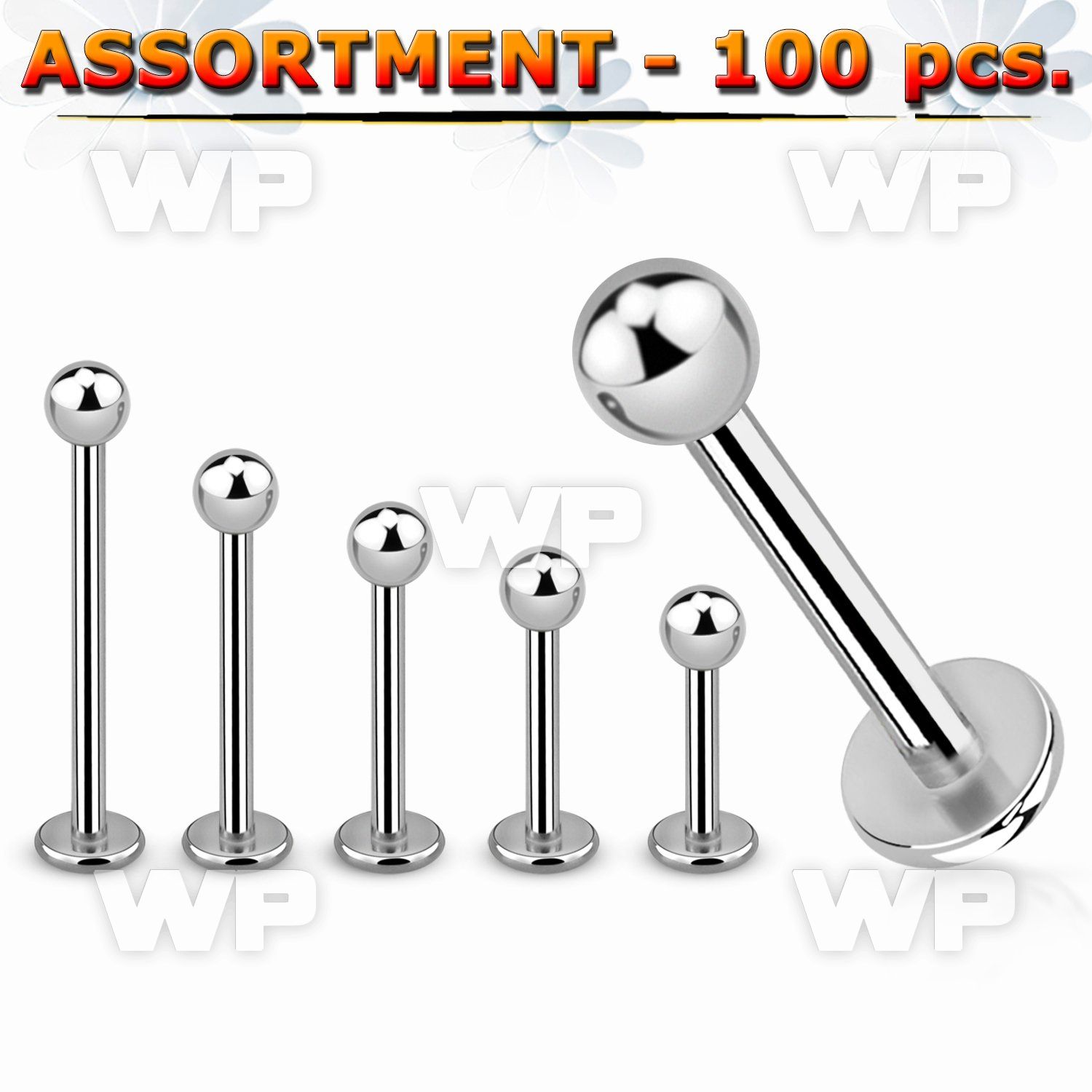 4b2pz7 surgical steel labret studs 1 2mm 3mm ball belly piercing