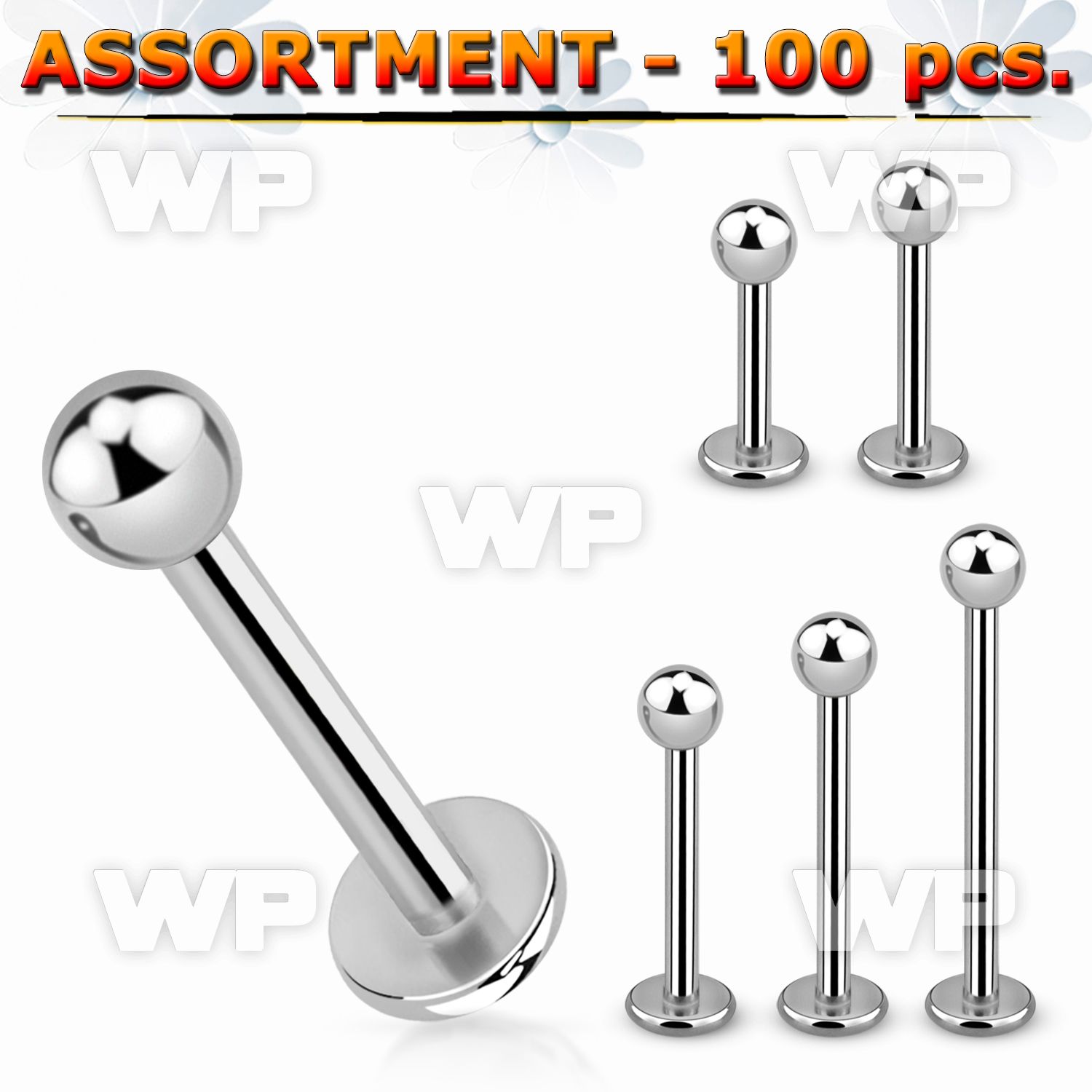 4b2pz7 surgical steel labret studs 1 2mm 3mm ball belly piercing