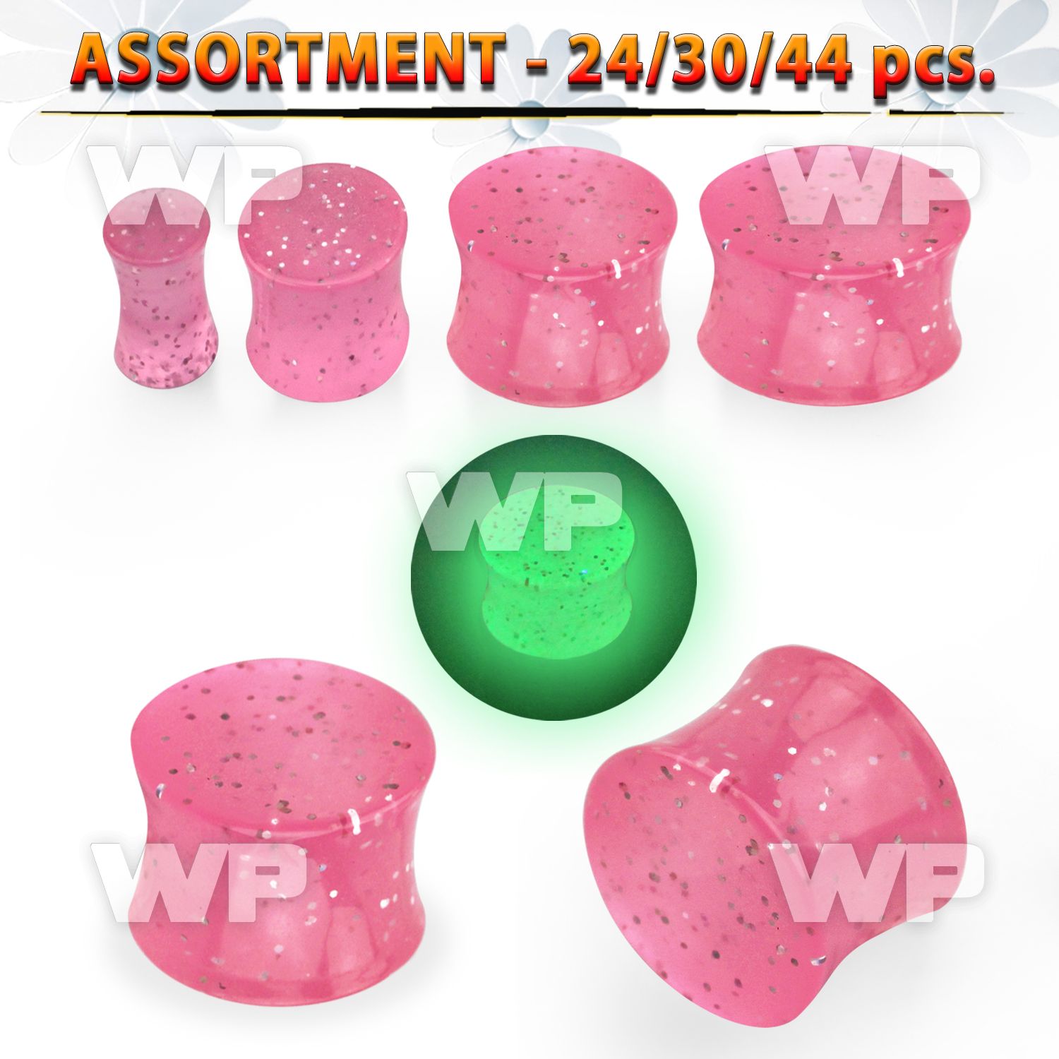4b2sek dual use acrylic plug glow in the dark plug at night ear lobe piercing