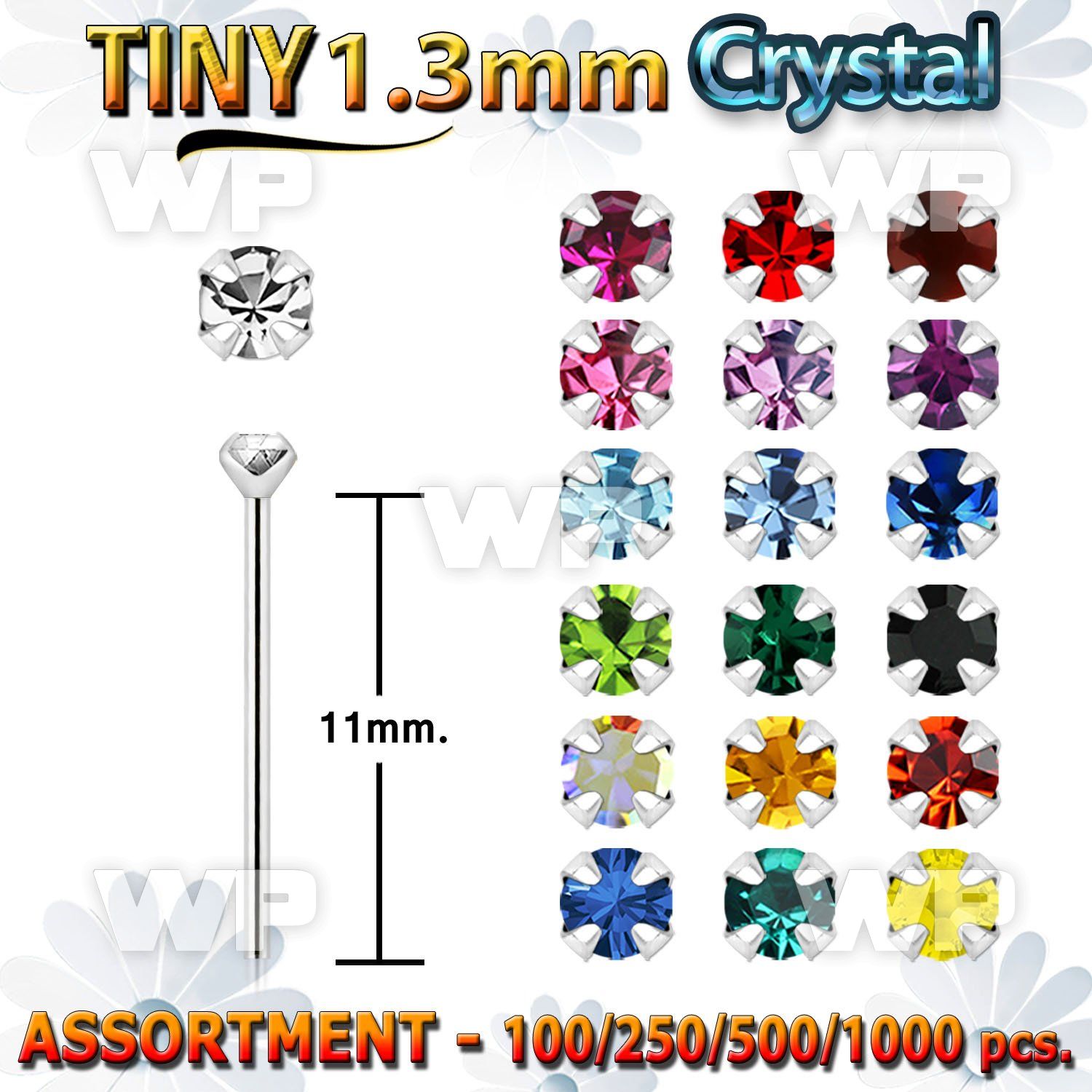 4b2sks silver 925 un bent nose stud 1 25mm round prong set cryst nose piercing