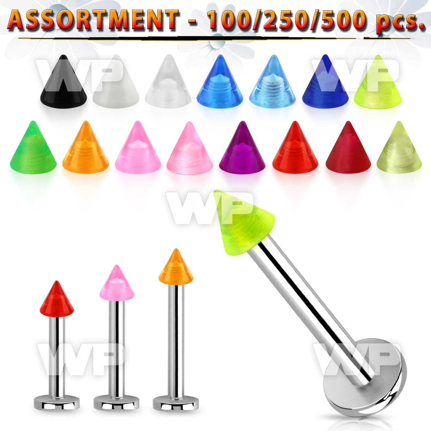 4b2z0l surgical steel labret studs 1 2mm 3mm acrylic uv cones belly piercing