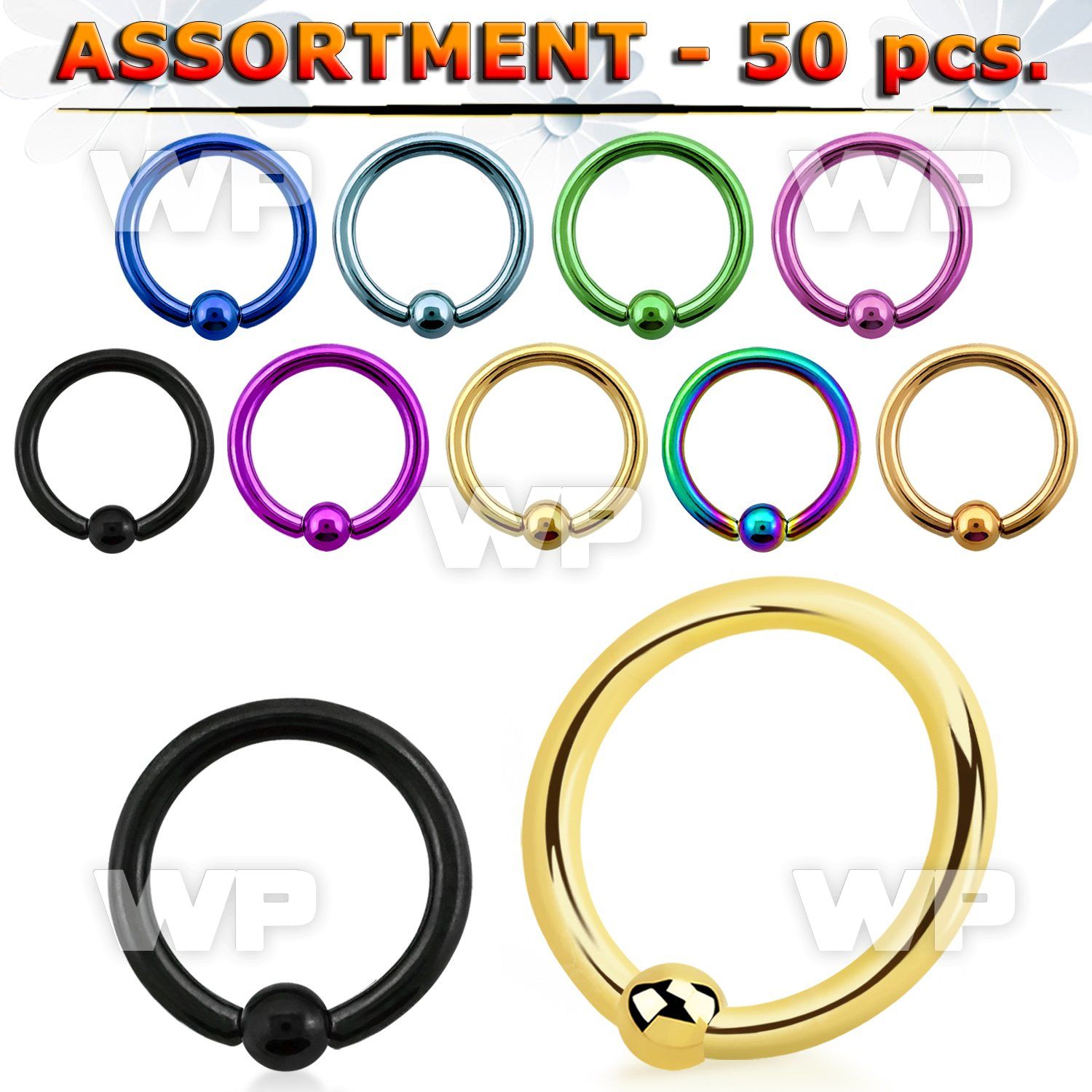 4b2z9z of ion plated surgical steel captive bead ring 1 2mm ear lobe piercing