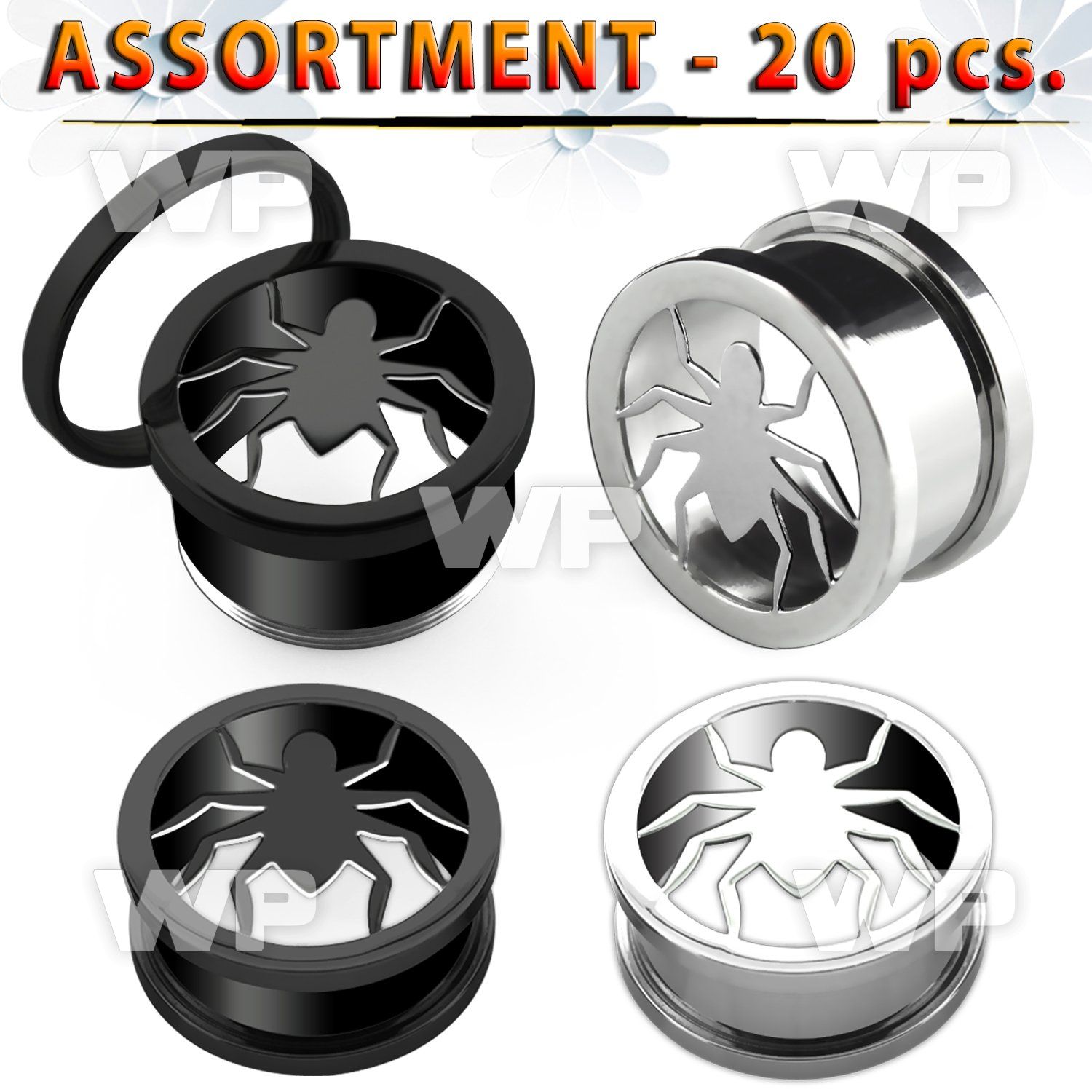 4b2zek of steel ion plated steel screw fit flesh tunnel laser ear lobe piercing