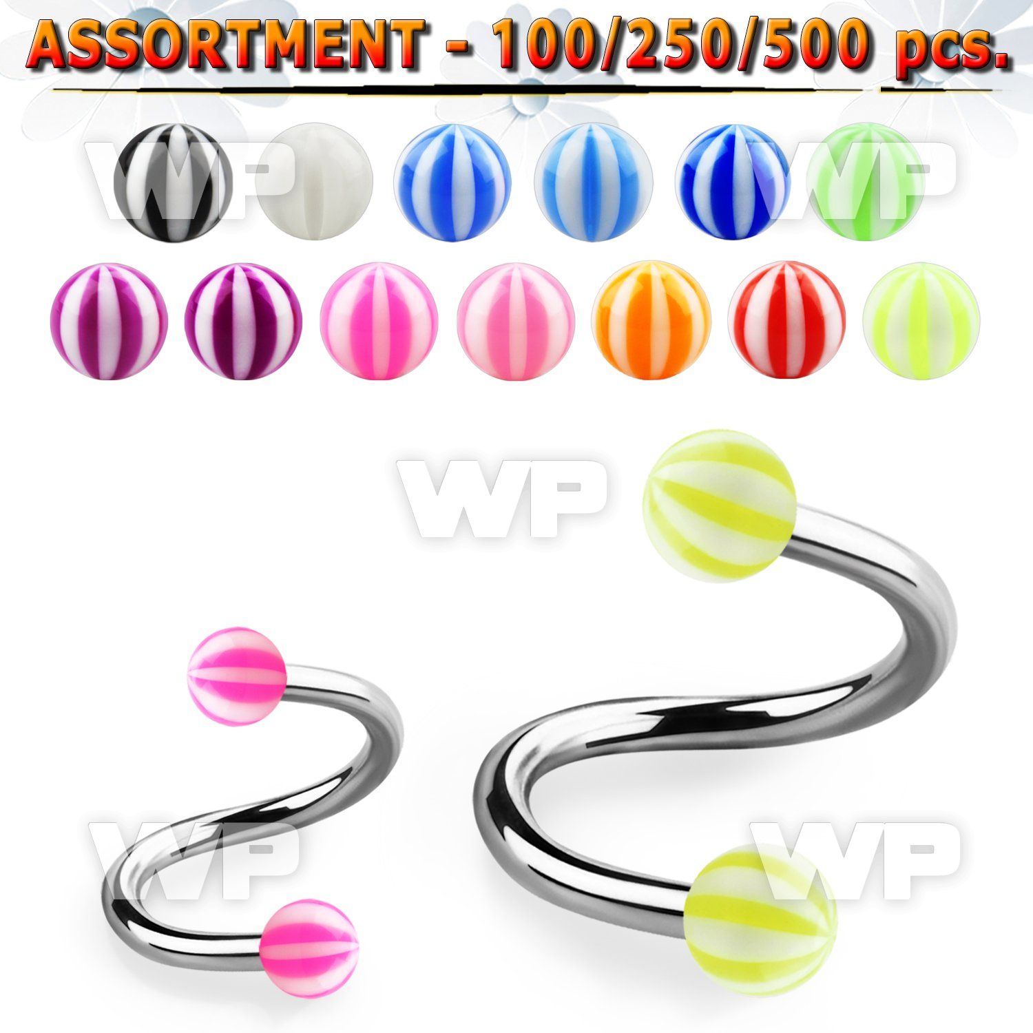 4b2zls surgical steel eyebrow spirals 1 2mm 3mm acrylic beach eyebrow piercing