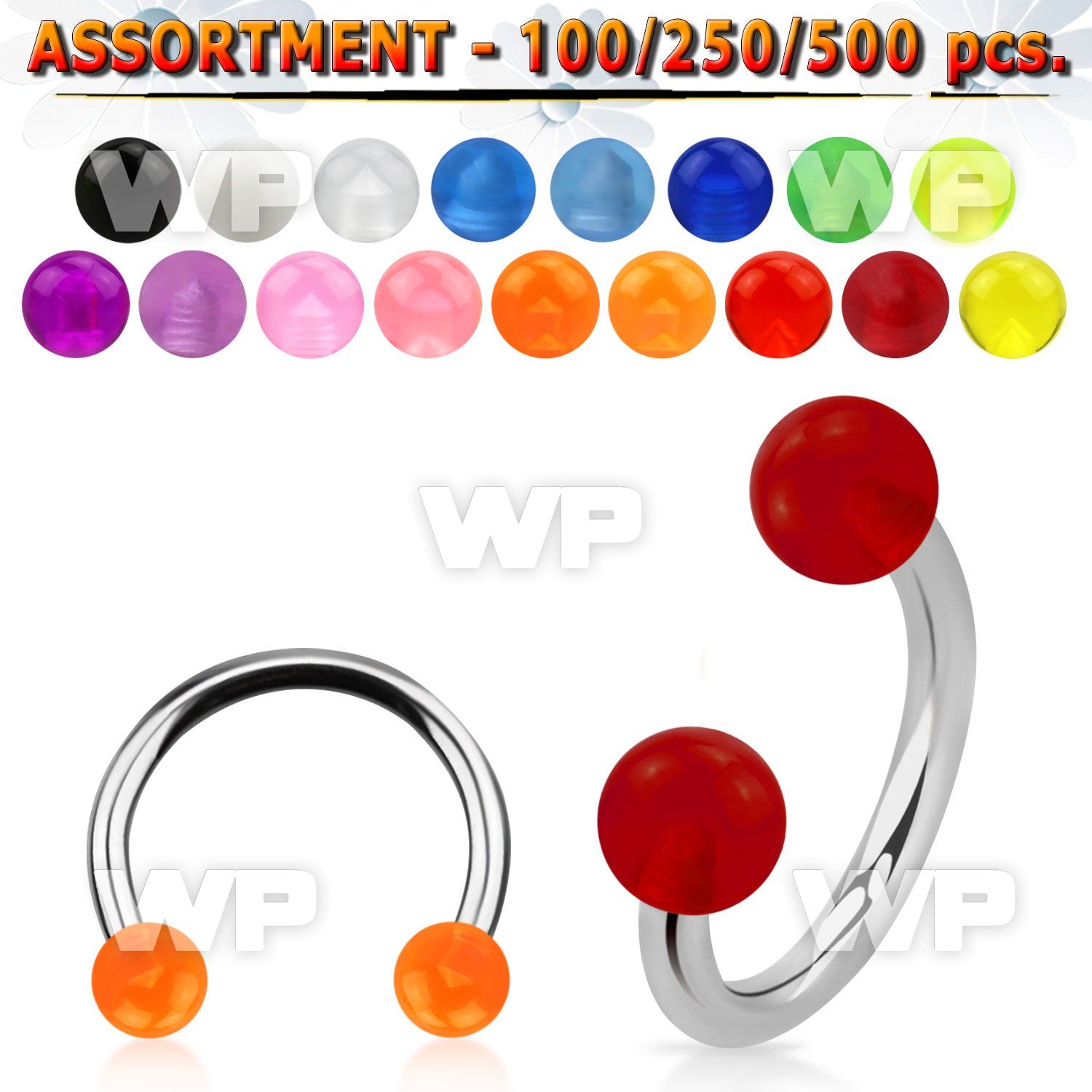 4b2zsp surgical steel cbr horseshoes 1 2mm 3mm acrylic uv balls belly piercing