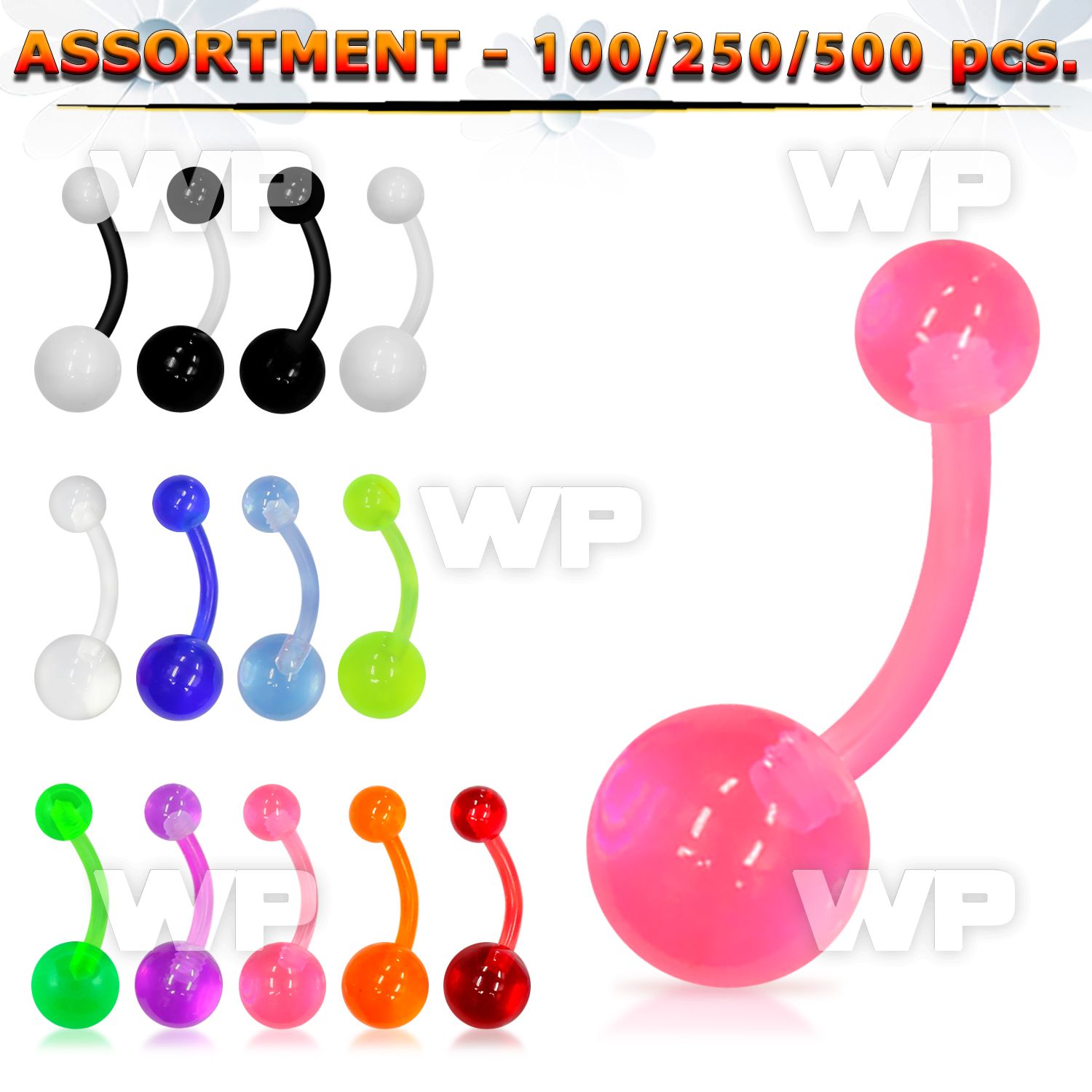 4b2zz9 acrylic uv belly bananas 1 6mm 5 8mm acrylic uv balls belly piercing