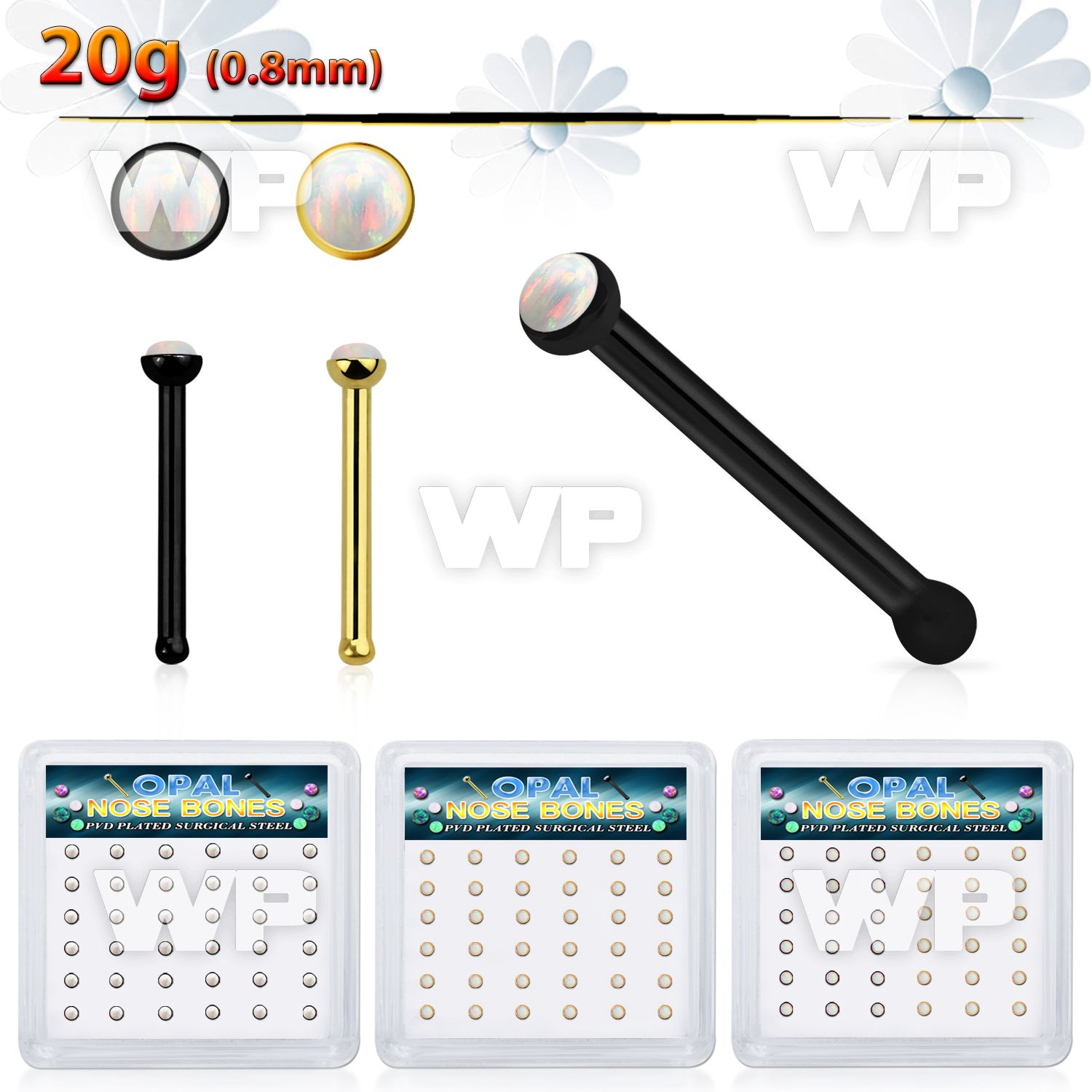 4f45m0 box w 36 pcs of 316l steel nose piercing nose bones w nose piercing