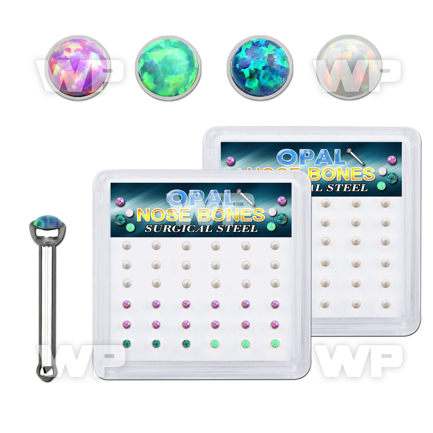 4f45mz box w 36 pcs of ion plated 316l steel uns grade s3160 nose piercing