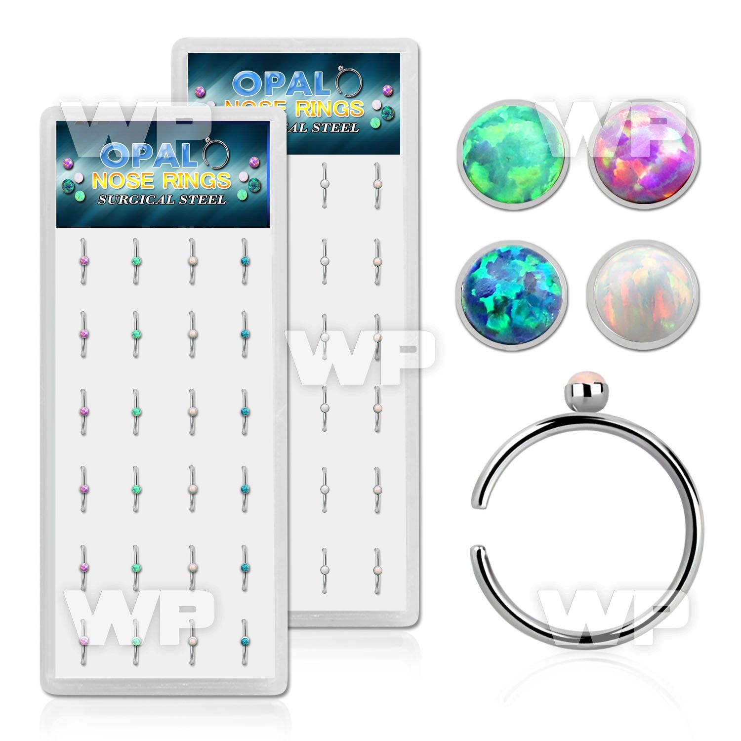 4fua0 box w 36 pcs of ion plated 316l steel uns grade s3160 nose piercing