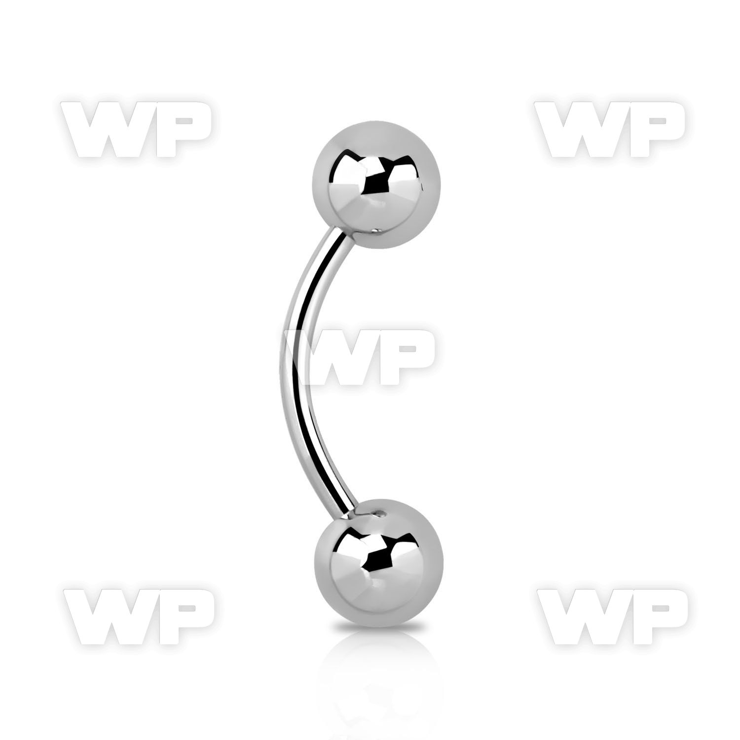 4u4s3 316l steel micro banana w 5mm ball eyebrow piercing