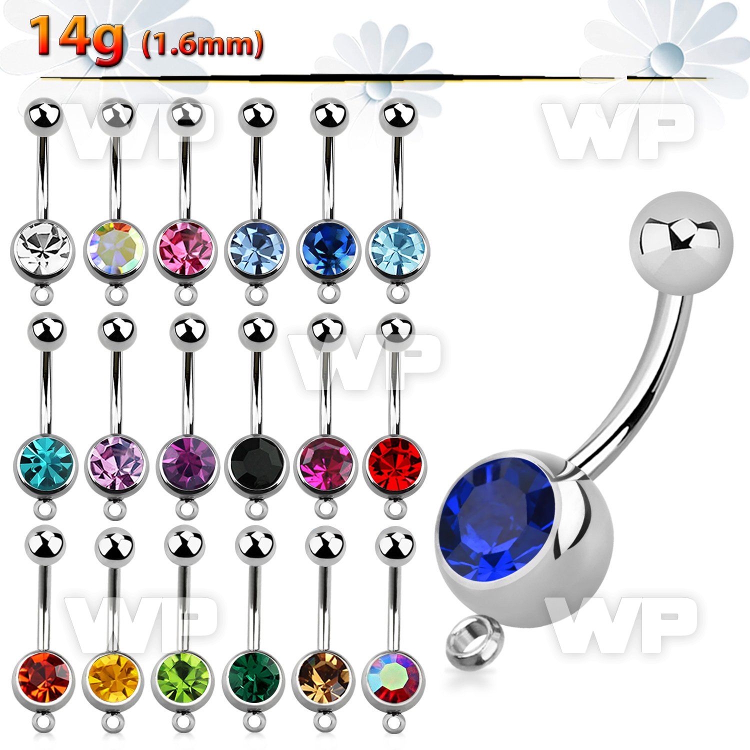 4ue6ix steel belly ring w 8mm press fit jewel ball an upper belly piercing