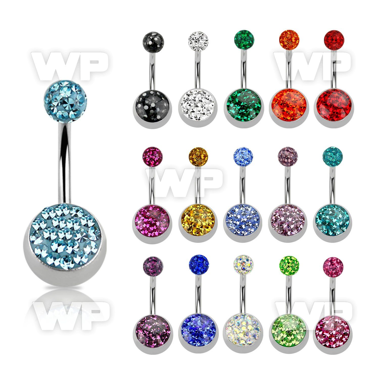 4ujrcesd steel belly ring lower 10mm half steel ball ferido glued belly piercing