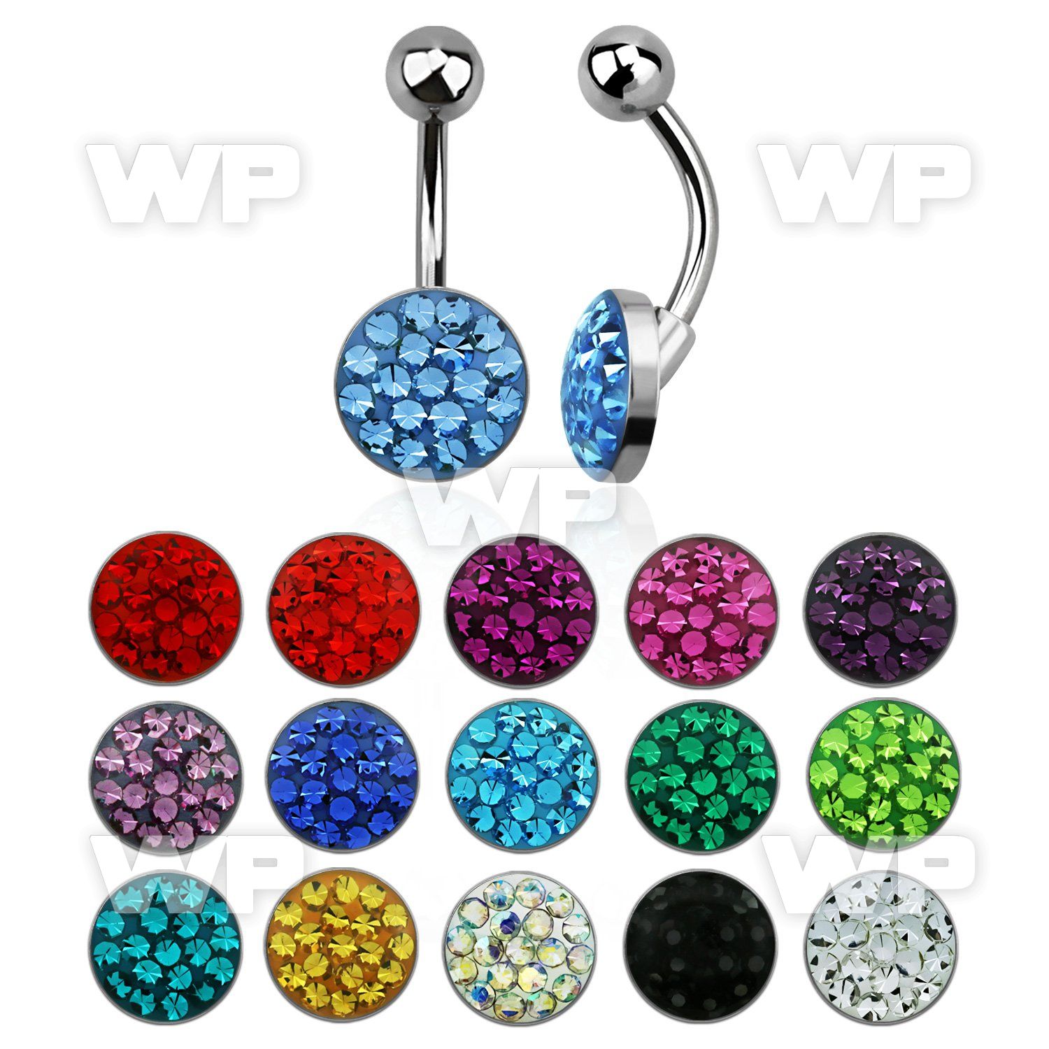 4ujrcey steel belly ring w ferido glue crystals epoxy cover top belly piercing