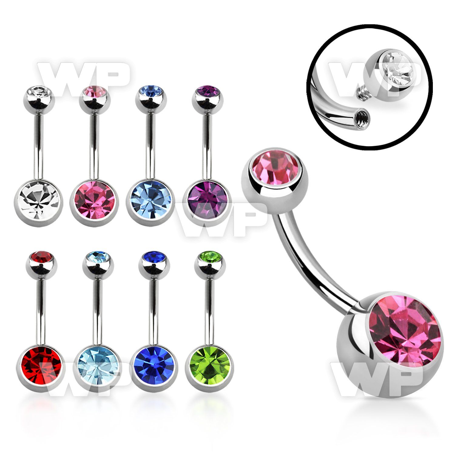 4uk6i8u steel belly ring lower 8mm an upper internally threaded belly piercing