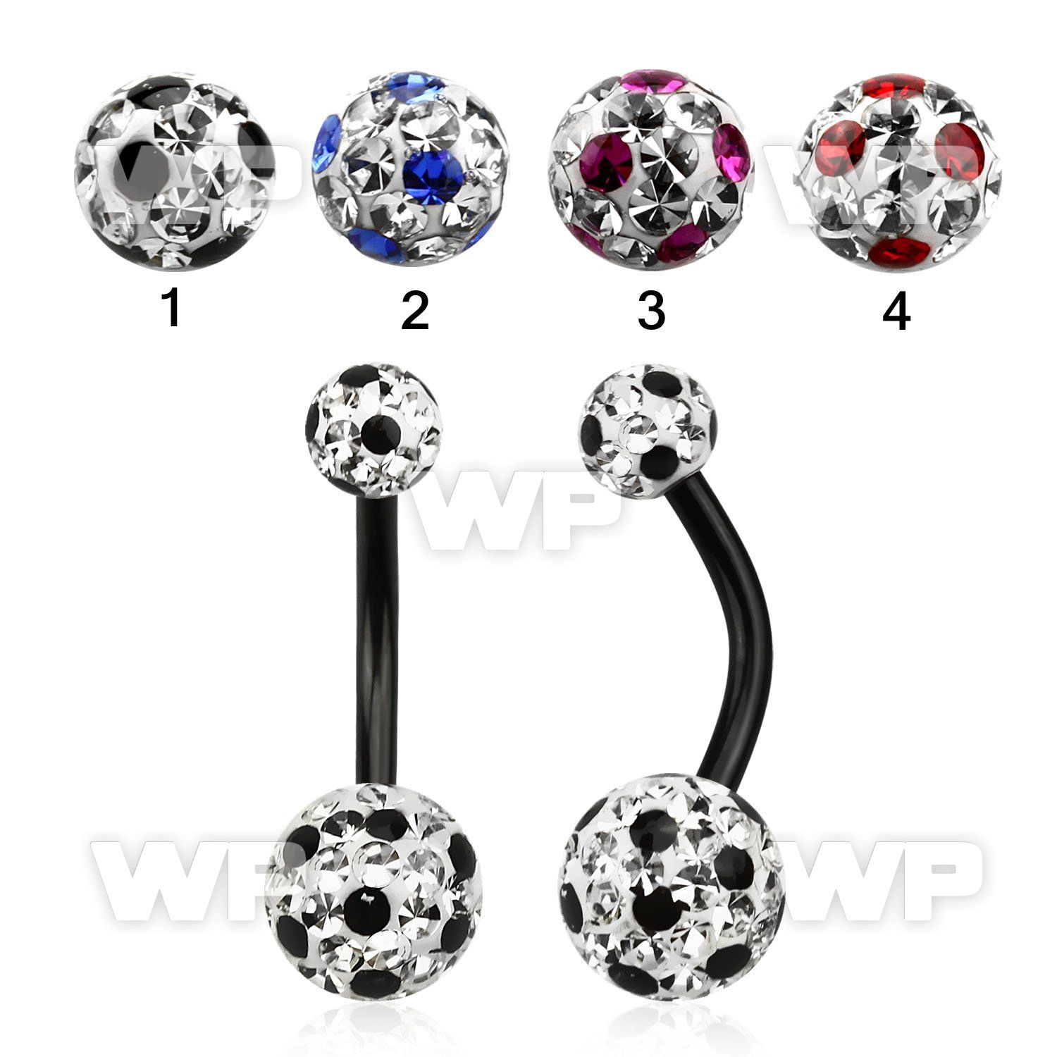 4urkdai7 ion plated steel belly ring multi crystal ferido glued belly piercing