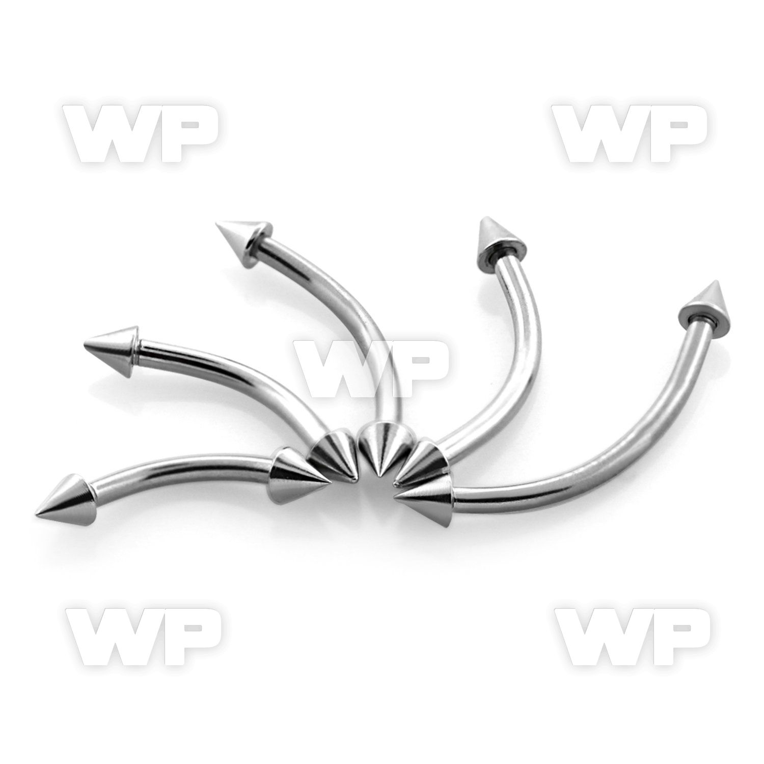 4uw6uk 316l steel micro banana 1mm 2mm cones eyebrow piercing