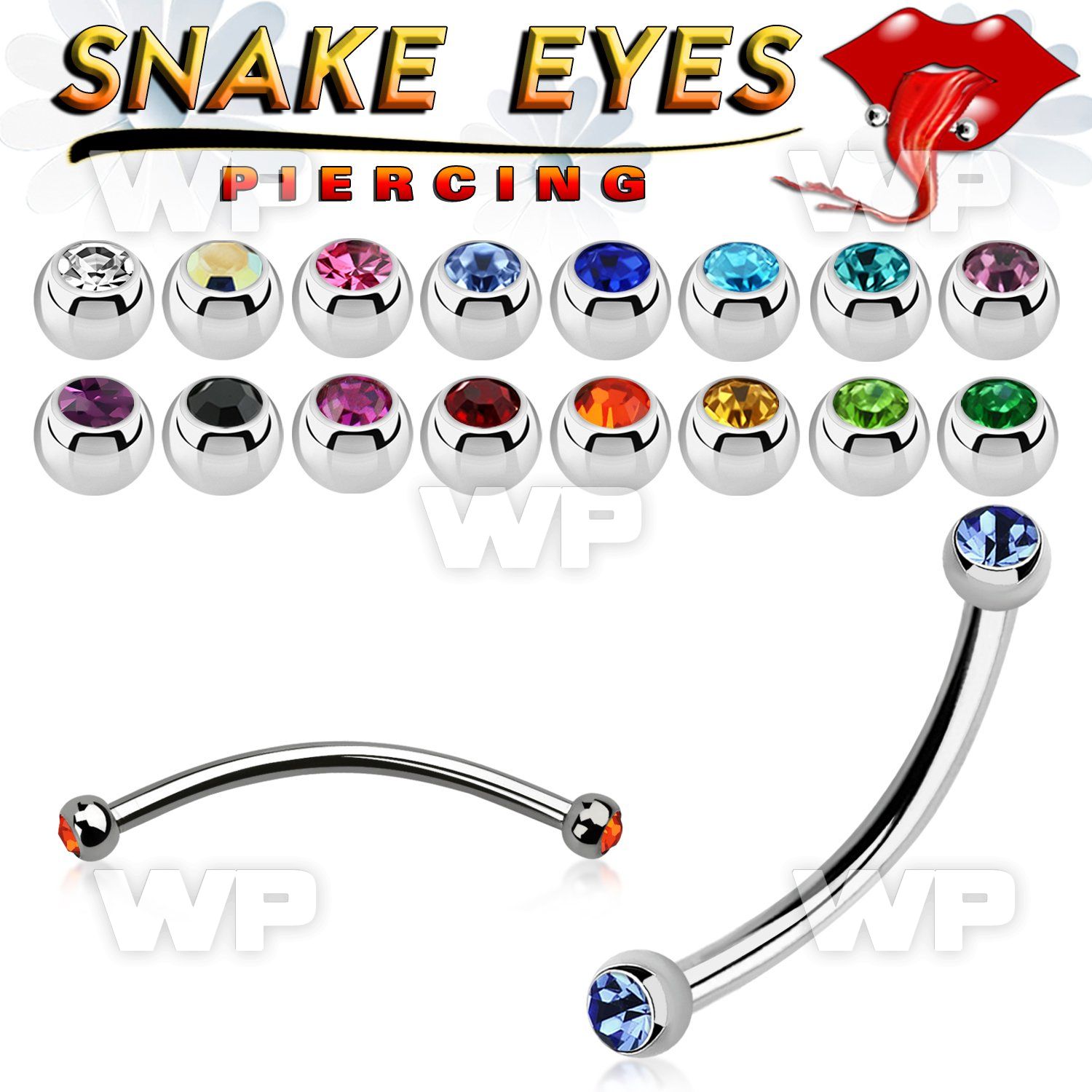 4uwc4ksb surgical steel snake bite tongue piercing banana 1 2mm eyebrow piercing