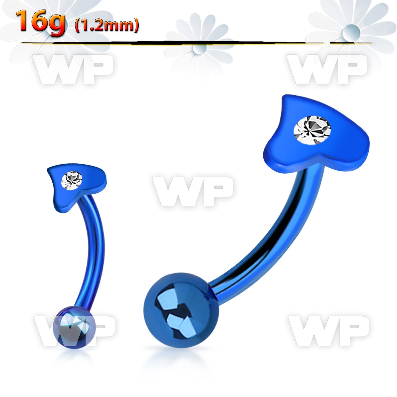 4uwrx6 ion plated 316l steel micro banana w small horizontal hea eyebrow piercing
