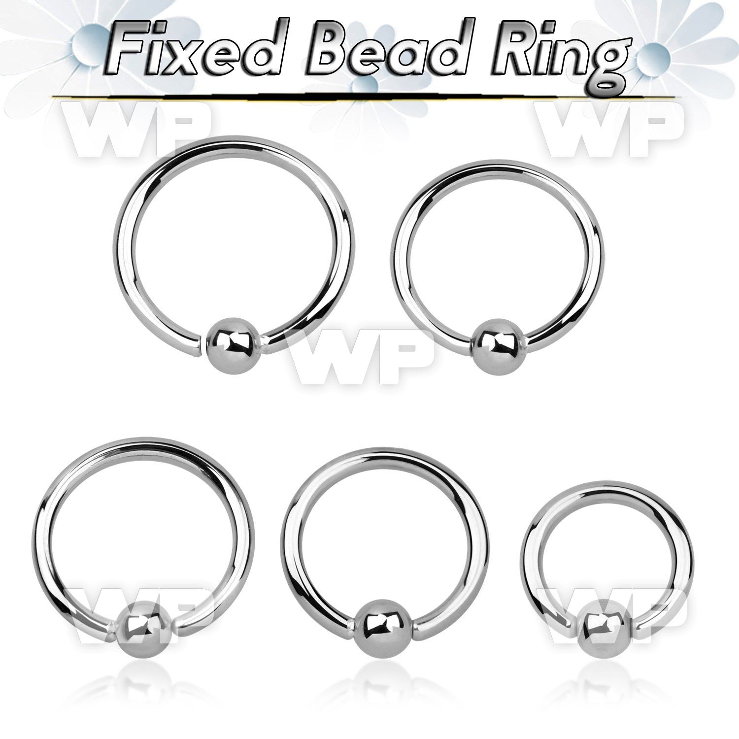 4w1aey surgical steel fixed bead ring 1 2mm 3mm ball ear lobe piercing