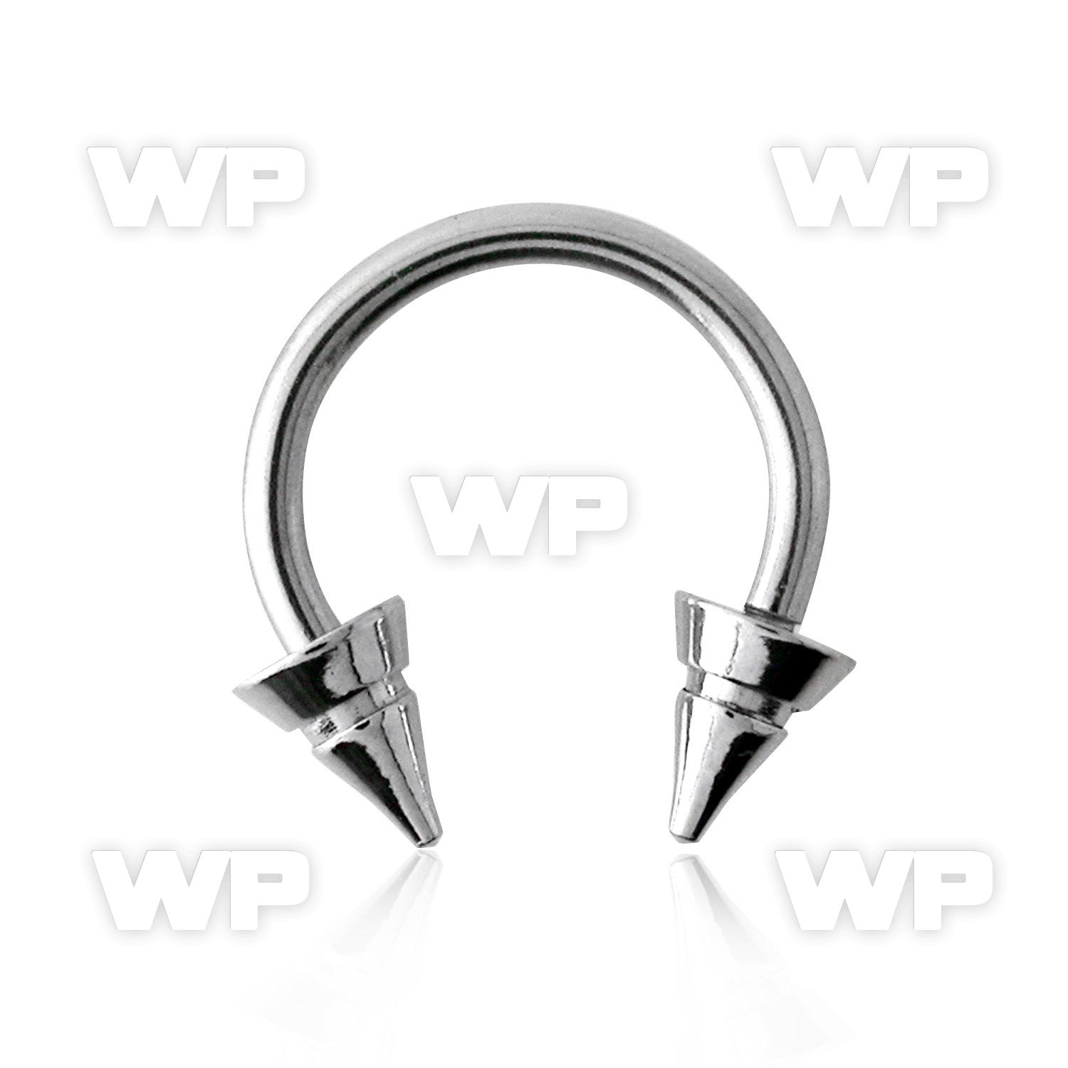646uy1 surgical steel cbr horseshoe 1 6mm 6x5mm grooved layered belly piercing
