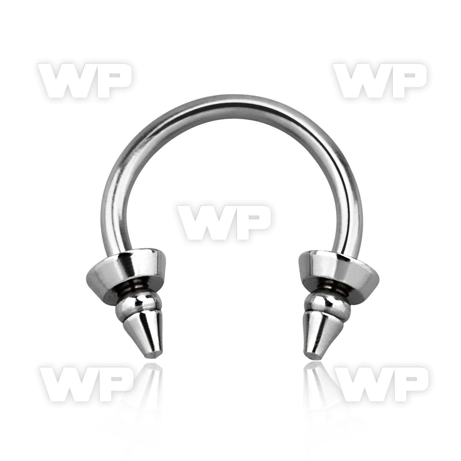 646uy7 surgical steel cbr horseshoe 1 6mm 6x5mm ridged drill belly piercing