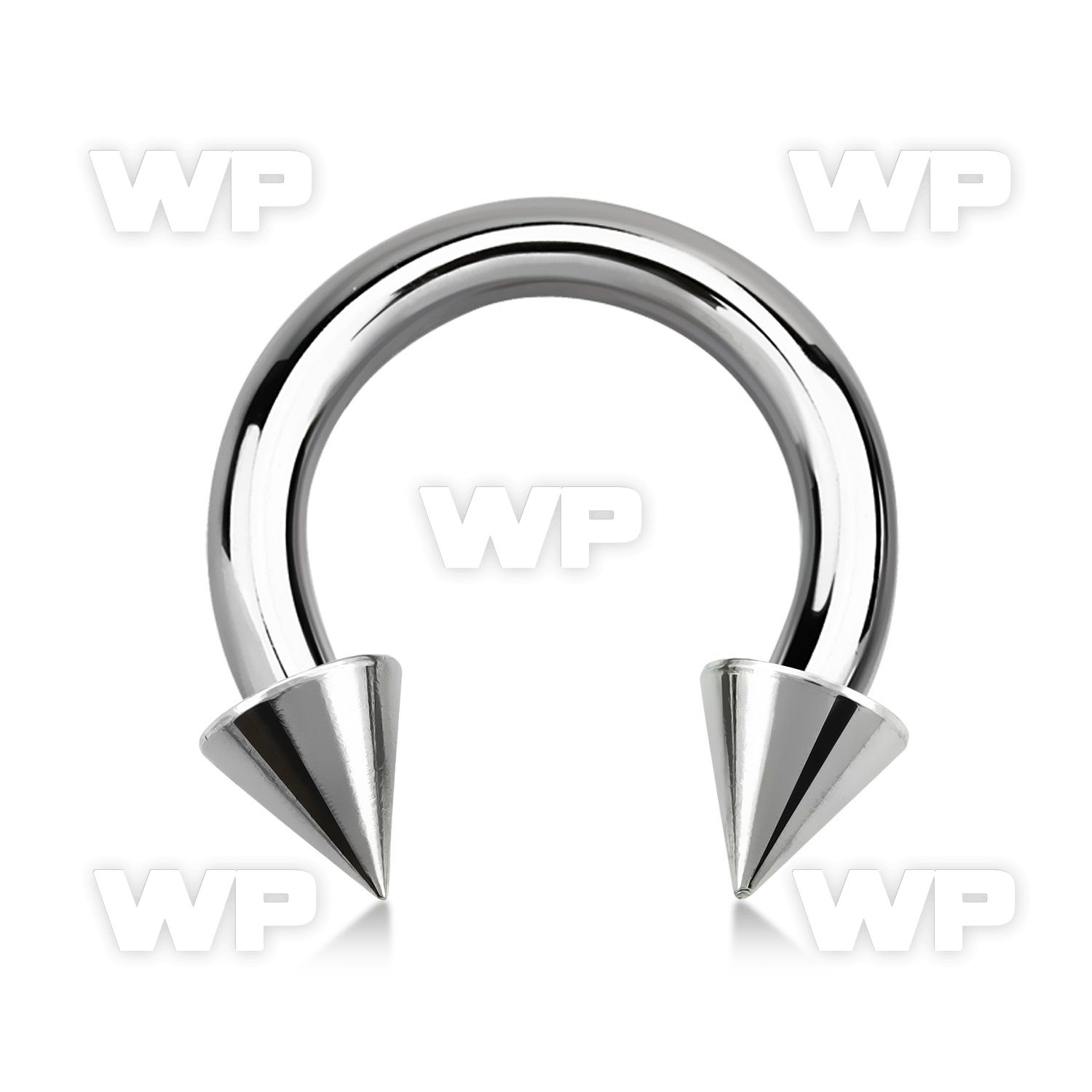 64a6uek surgical steel cbr horseshoe 2mm external threaded 5mm belly piercing