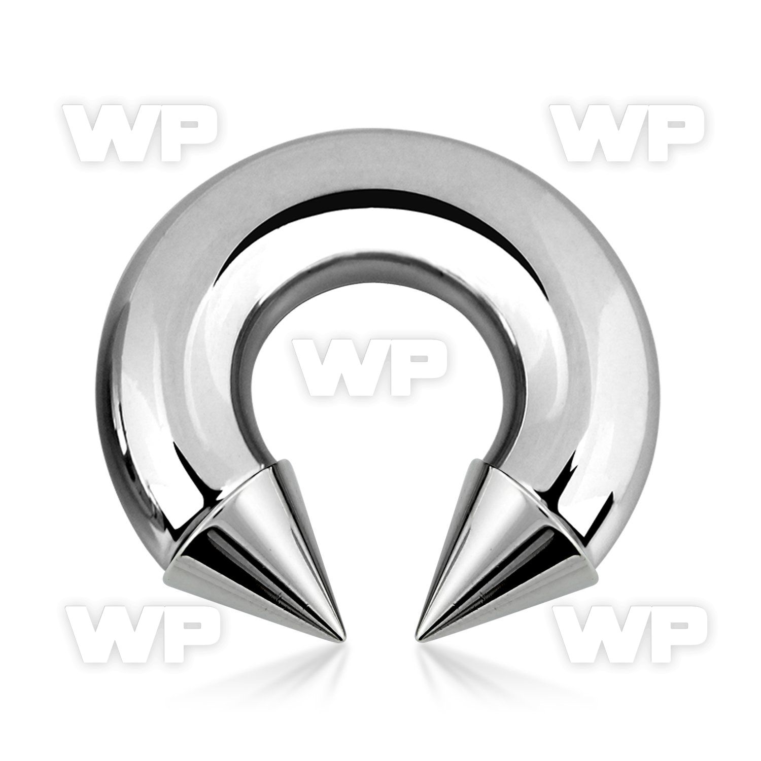 64a6upp surgical steel cbr horseshoe 10mm internally threaded belly piercing