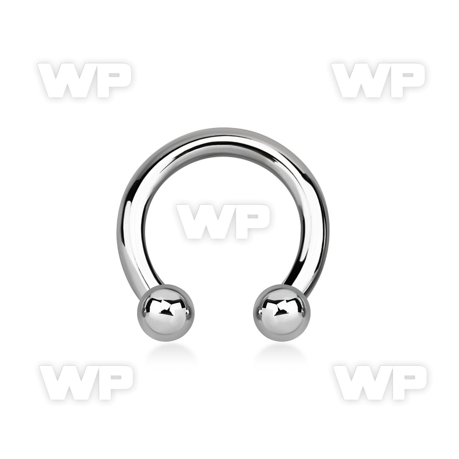 64at surgical steel cbr horseshoe 3mm internally threaded 6mm belly piercing