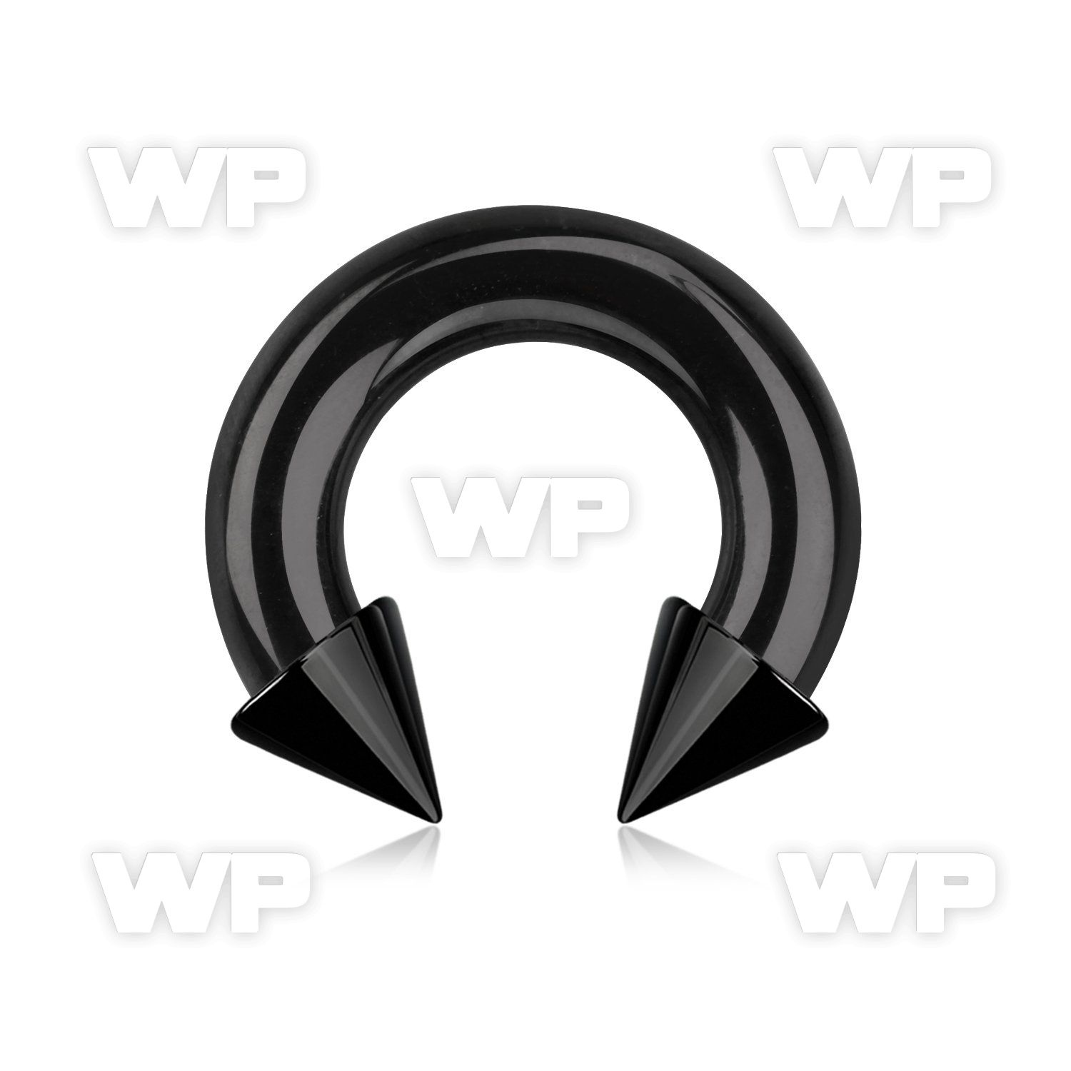 64r6u0 black ion plated surgical steel cbr horseshoe 5mm intern belly piercing