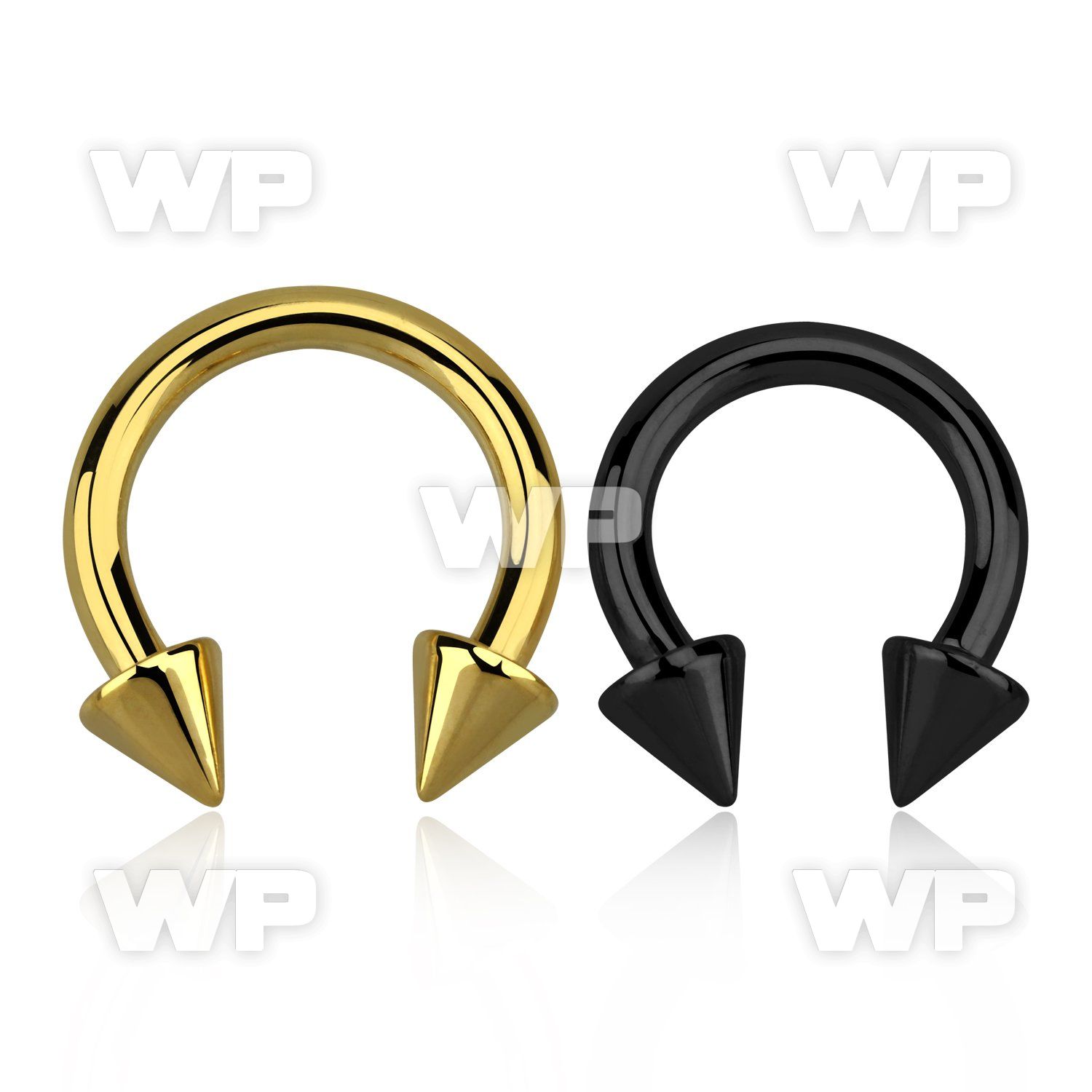 64r6uep black ion plated surgical steel cbr horseshoe 2 5mm inte belly piercing