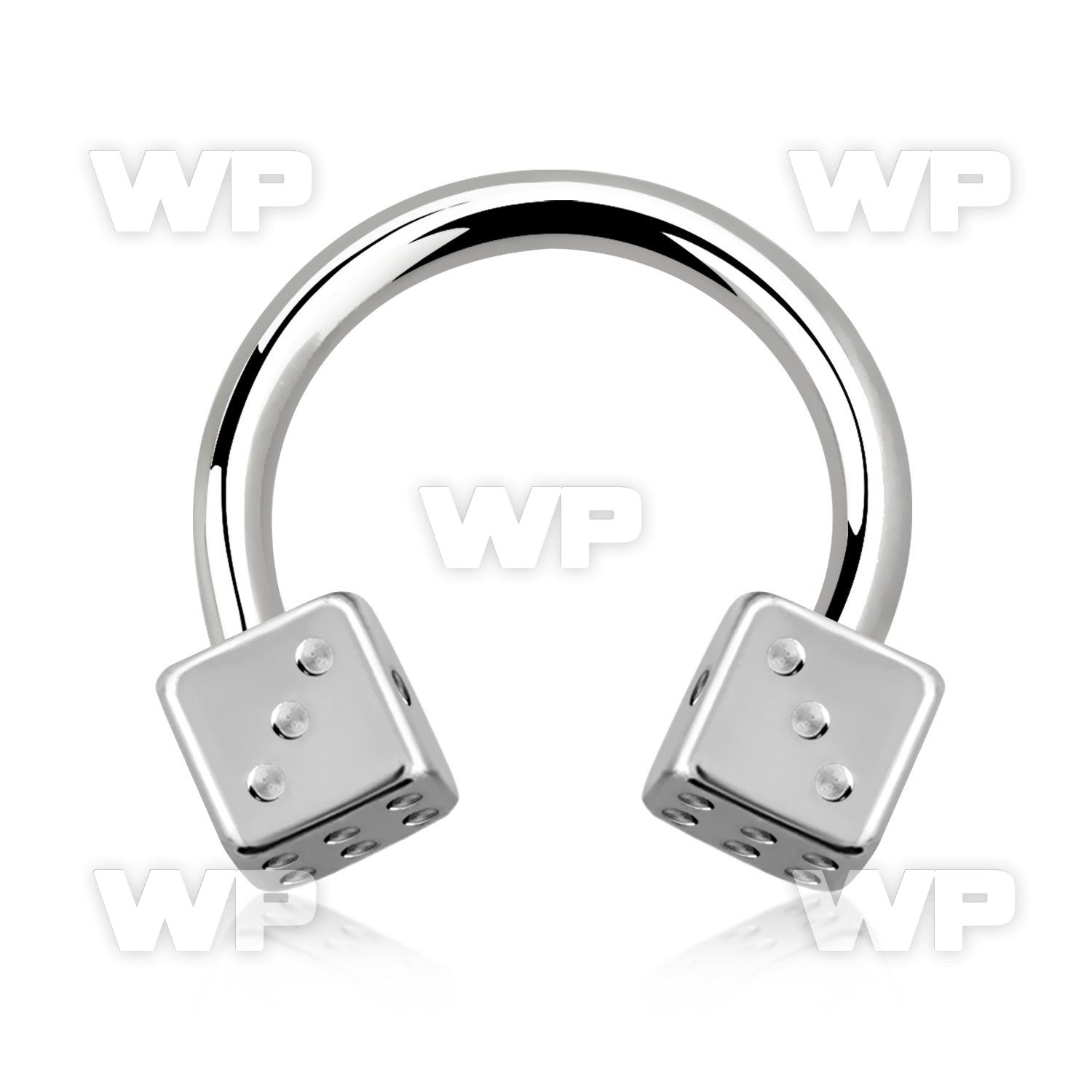 64w3180 surgical steel cbr horseshoe 1 2mm 4mm dices belly piercing