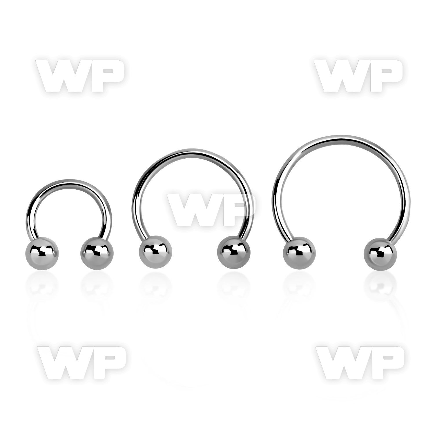 64w40 surgical steel cbr horseshoe 1 2mm 4mm ball ear lobe piercing