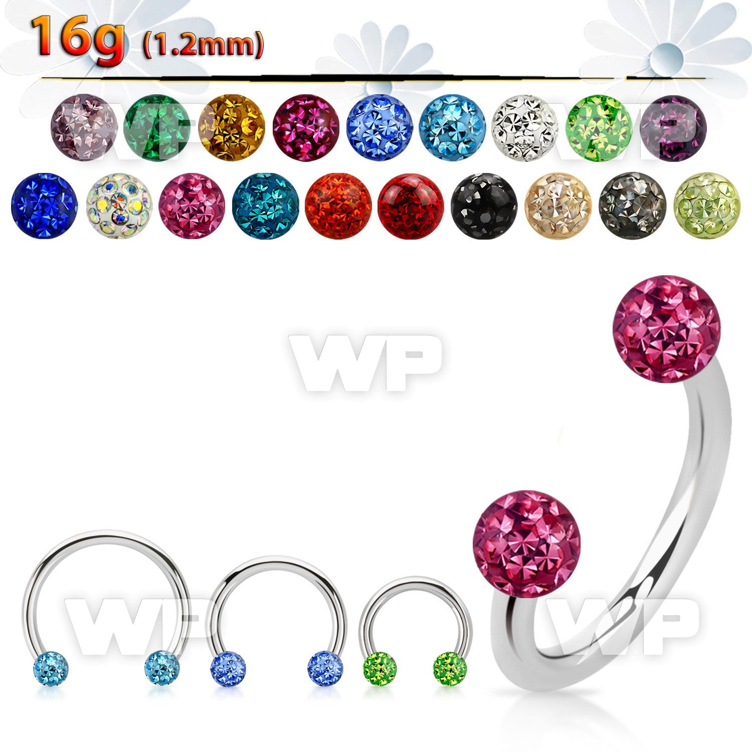 64wdaz surgical steel cbr horseshoe 1 2mm for eyebrow or lip belly piercing