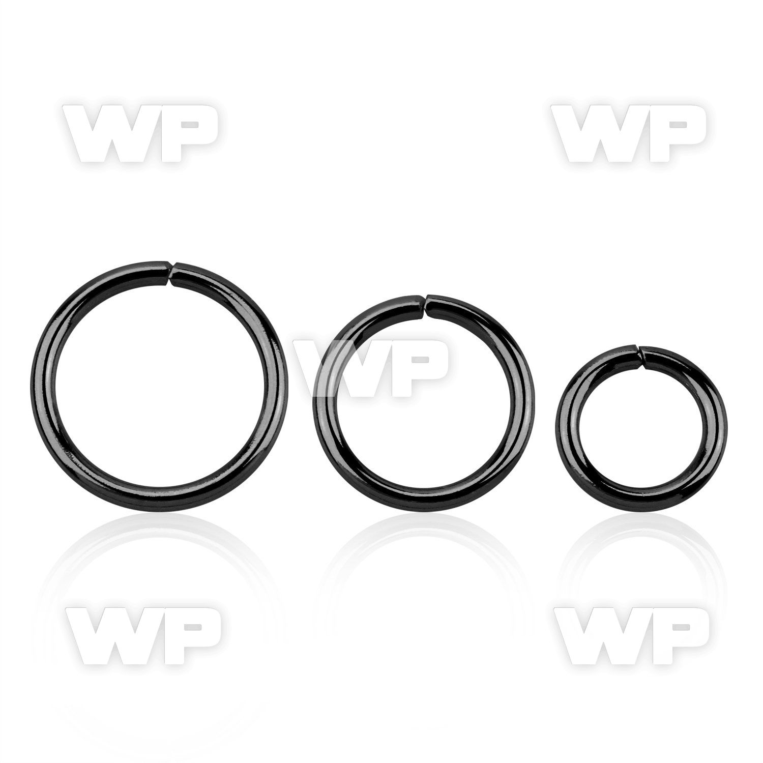 6m3wbey black plated silver 925 seamless ring 1 2mm ear lobe piercing