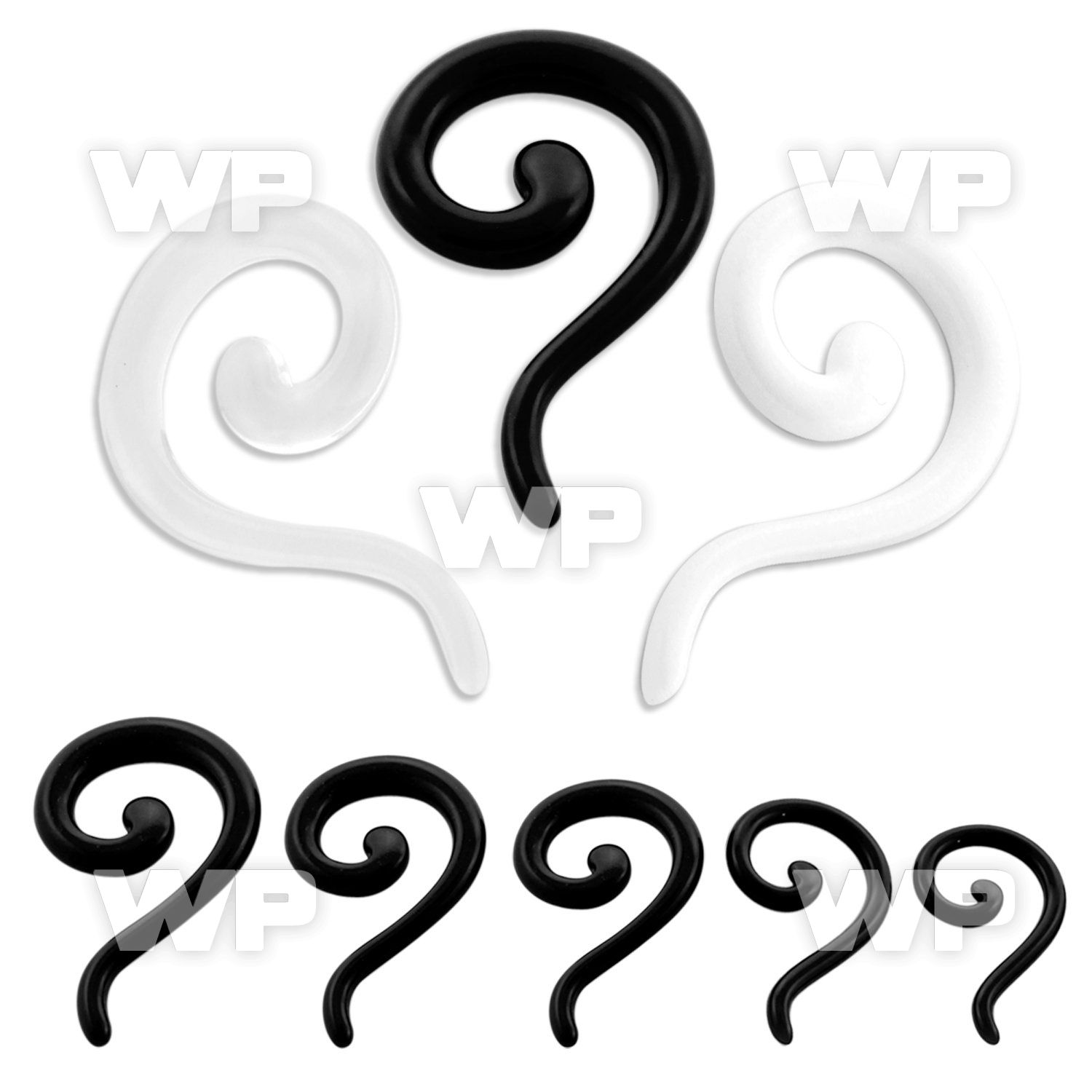 76vh solid acrylic double flare saddle plugmarble striped patt ear lobe piercing