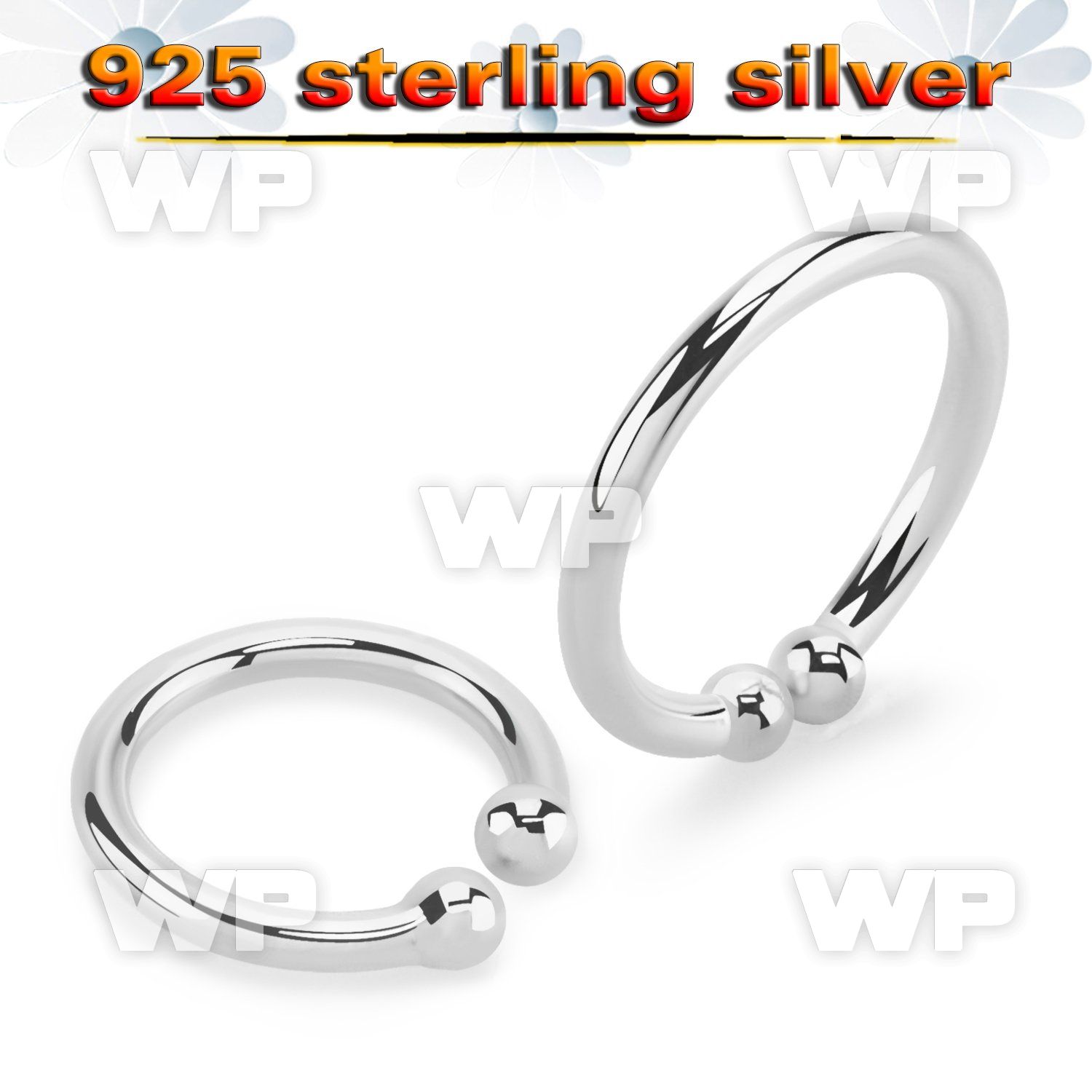 7i3wmj silver fake septum ring plain