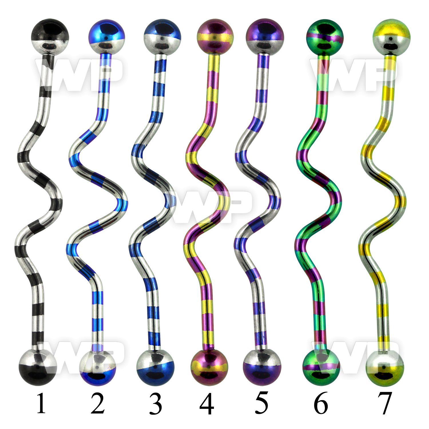 817re0 zebra striped ion plated 316l steel industrial zig zag 