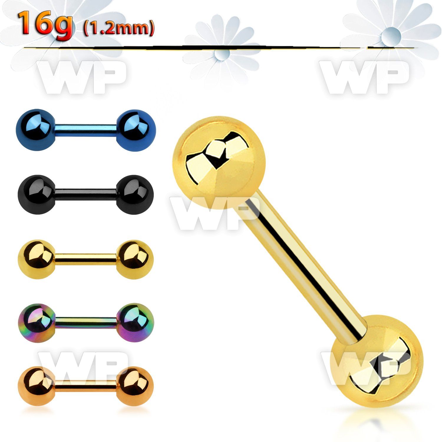 8mr40 ion plated 316l steel fake cheater plug 4mm ball shaped ear lobe piercing