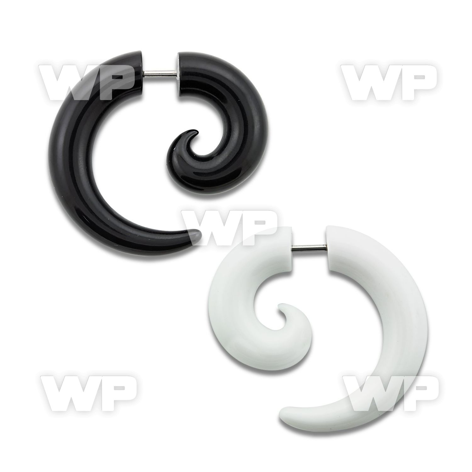 8qr65 fake acrylic sprial taper 316l steel bar size 6mm ear lobe piercing