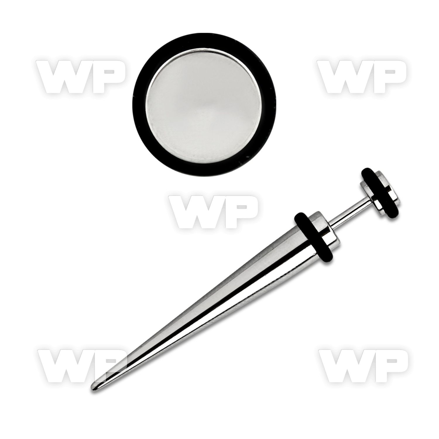 8rm surgical steel fake taper o ring s size 6mm ear lobe piercing