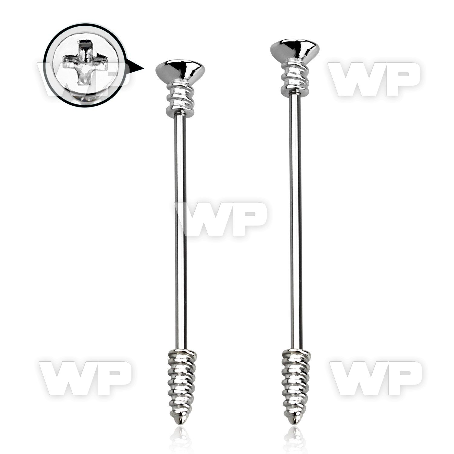 8u13xe9 surgical steel industrial barbell 14g 1 6mm cross screw ear piercing others