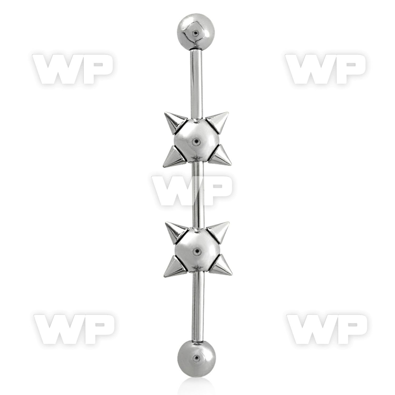 8u13xk 316l steel industrial barbell 1 6mm lower 5mm balls 